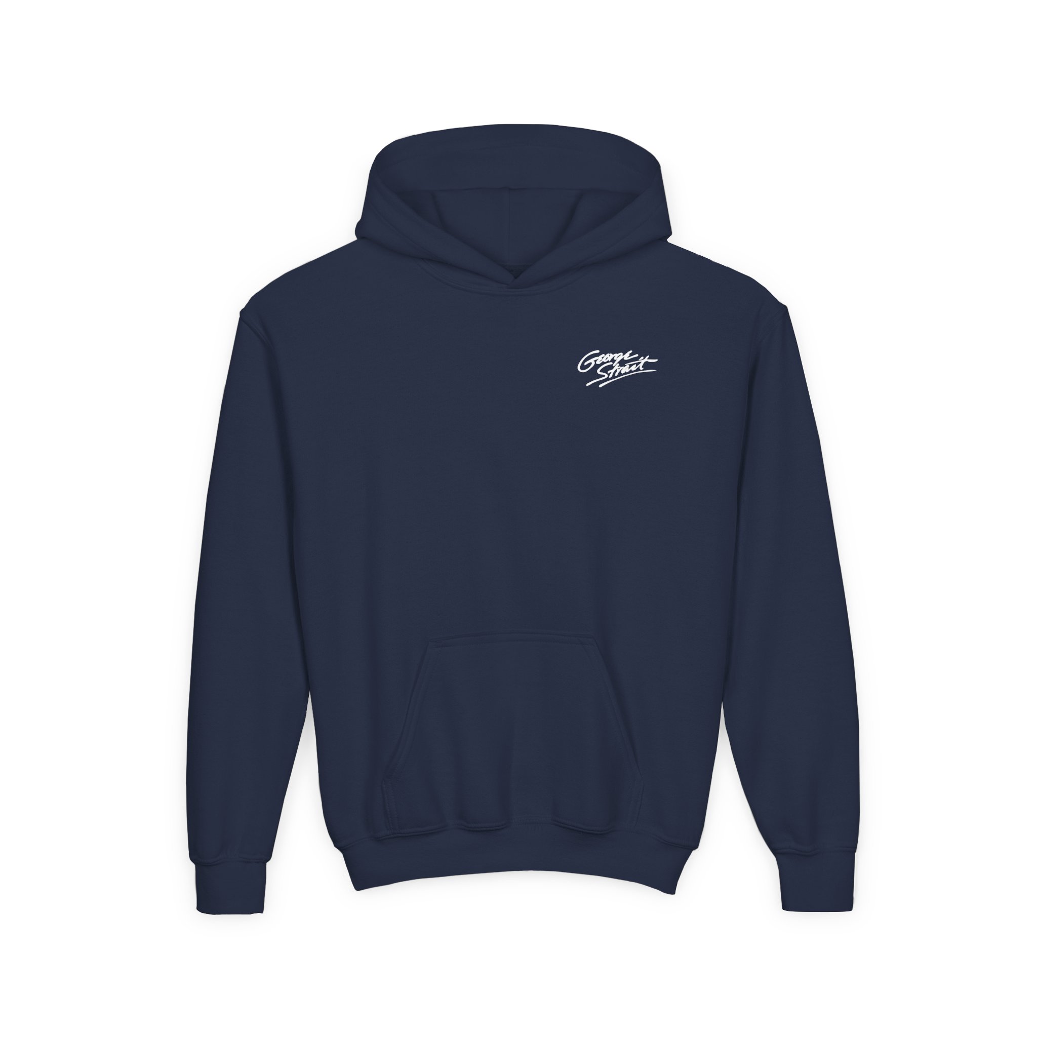George Strait Satin Youth Heavy Blend Hooded Sweatshirt - Image 7