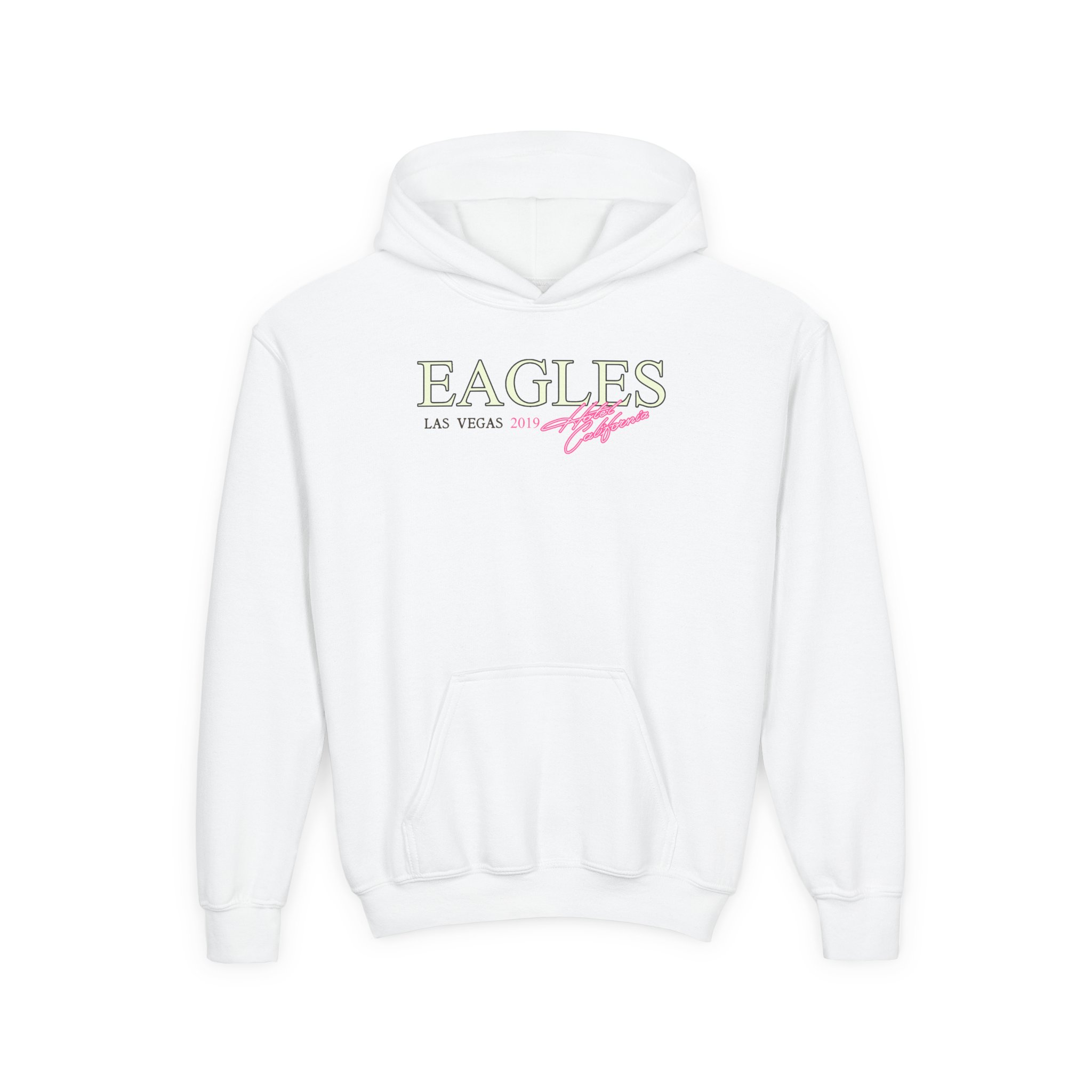 Youth The Eagles Hotel California Las Vegas 2019 Heavy Blend Hooded Sweatshirt
