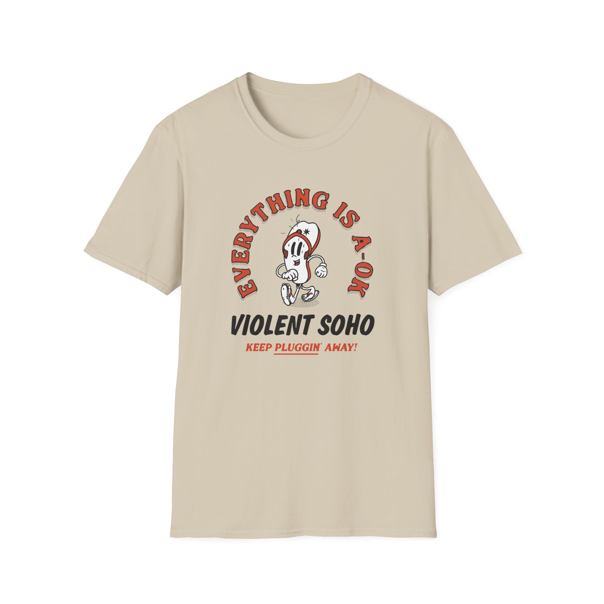Violent Soho Keep on Pluggin Unisex Softstyle T-Shirt - Image 3
