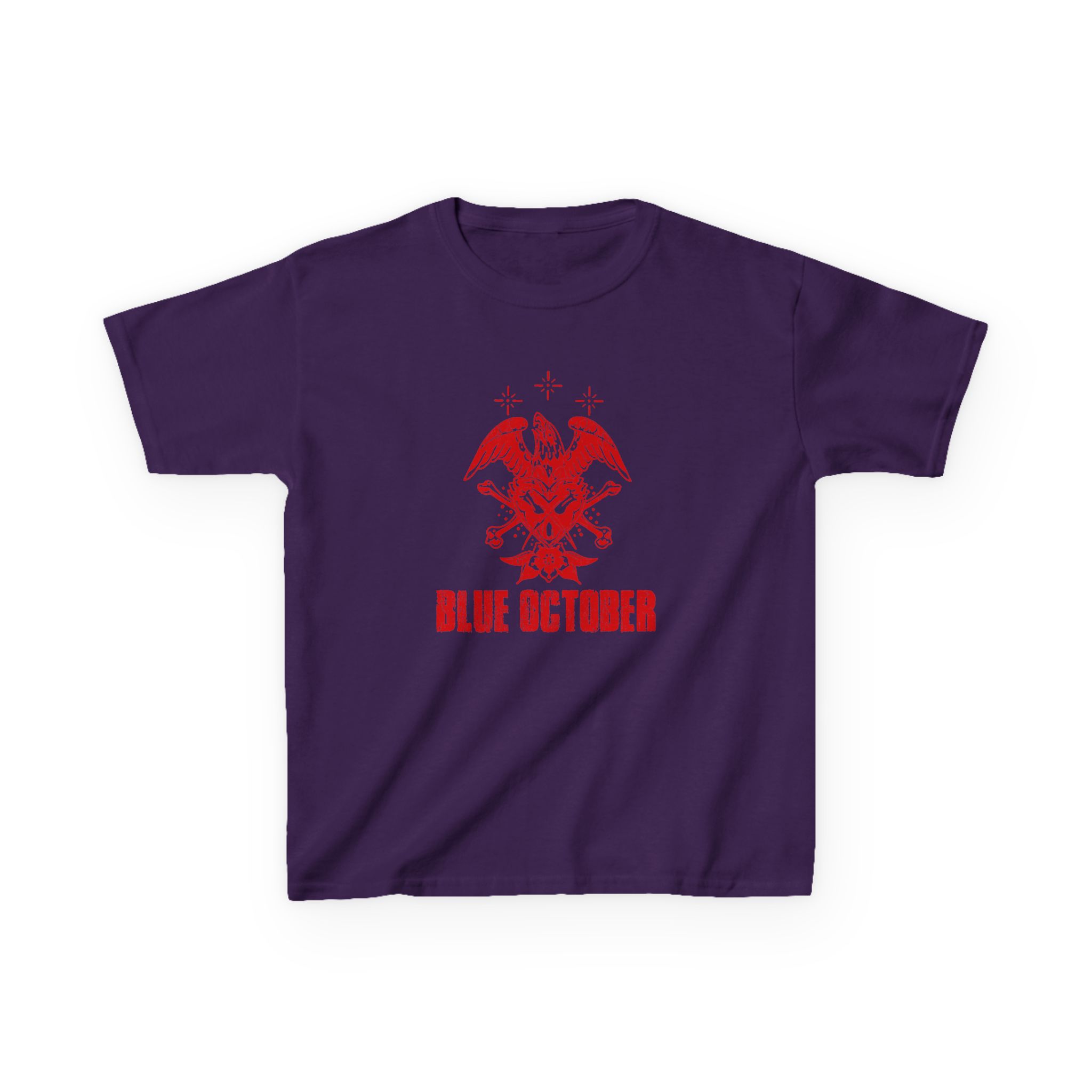 Blue October Heart Eagle Splatter Kids Heavy Cotton™ Tee - Image 5