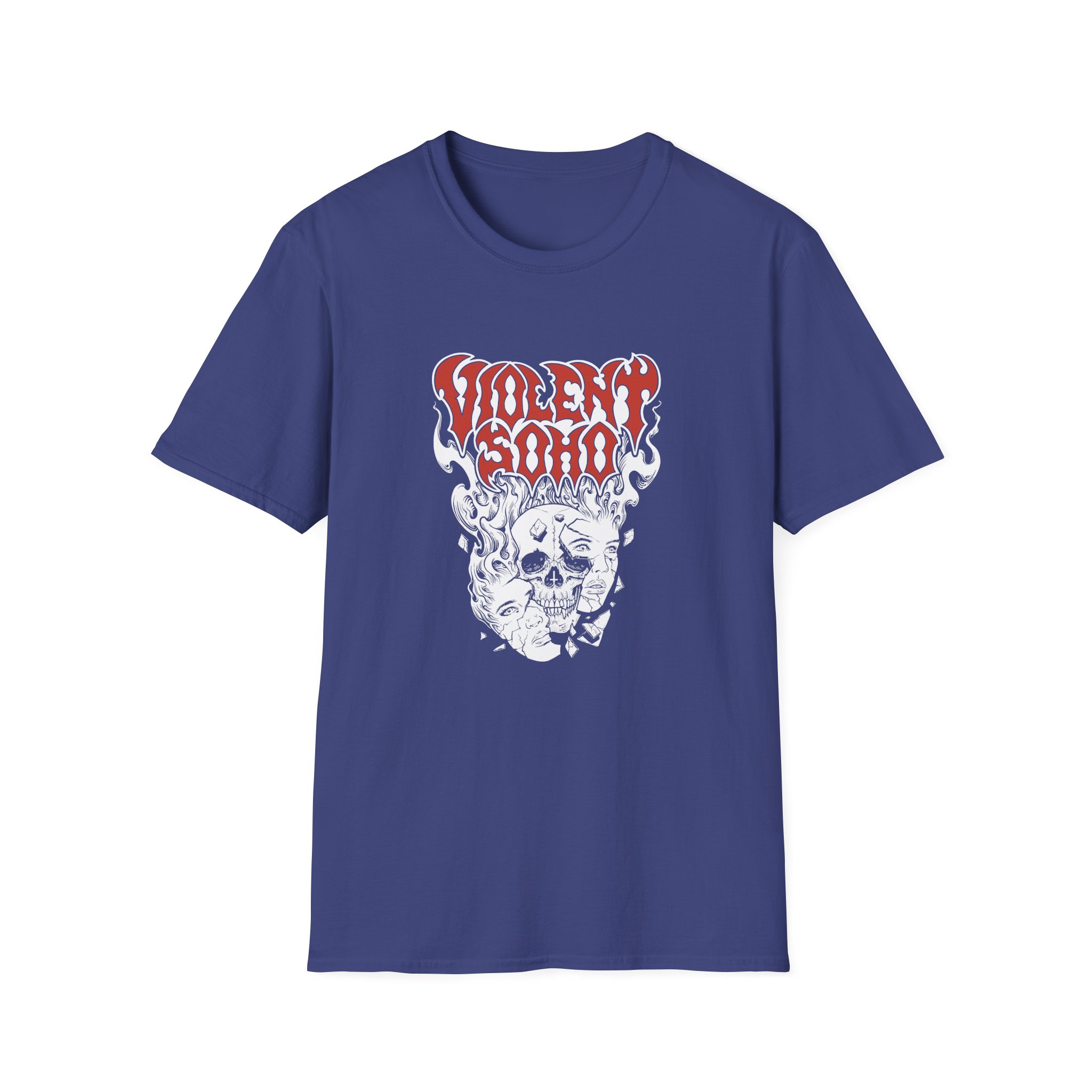 Violent Soho Murdoch Skull Unisex Softstyle T-Shirt - Image 11
