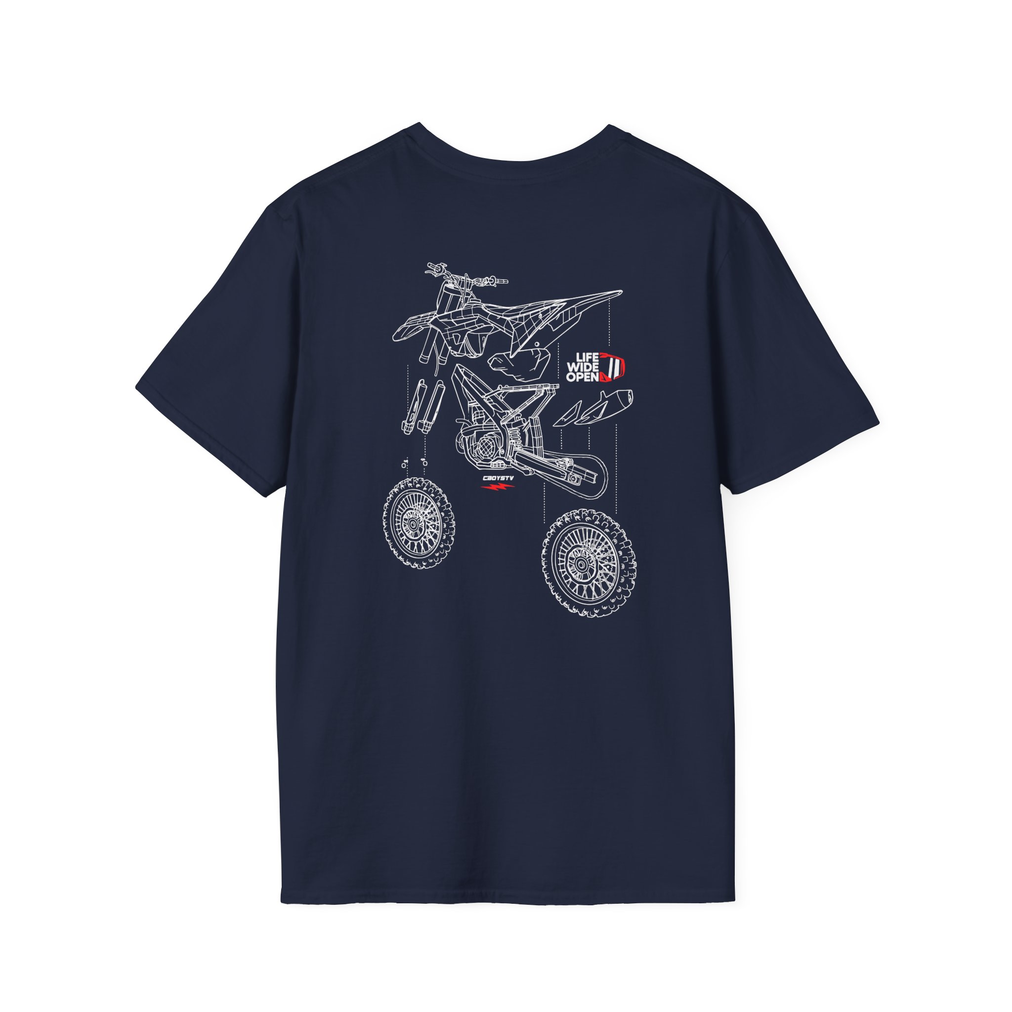 Cboystv Dirtbike Blowup Unisex Softstyle T-Shirt - Image 20