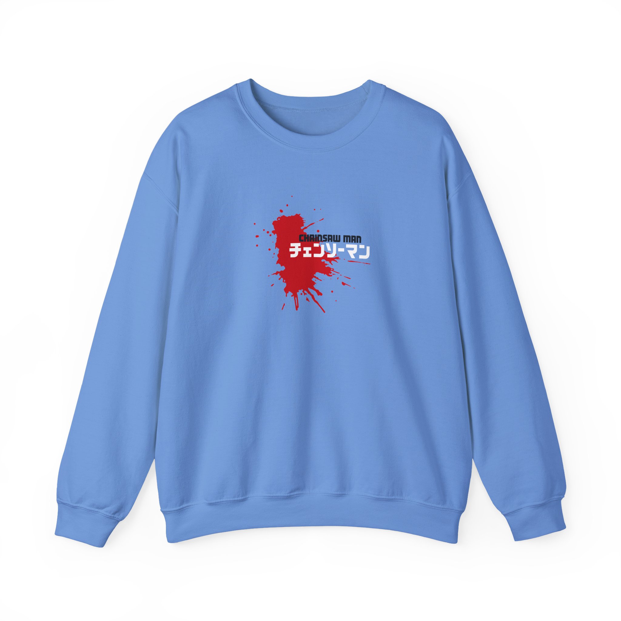 Chainsaw Man Power Grey Melange Unisex Heavy Blend™ Crewneck Sweatshirt - Image 9