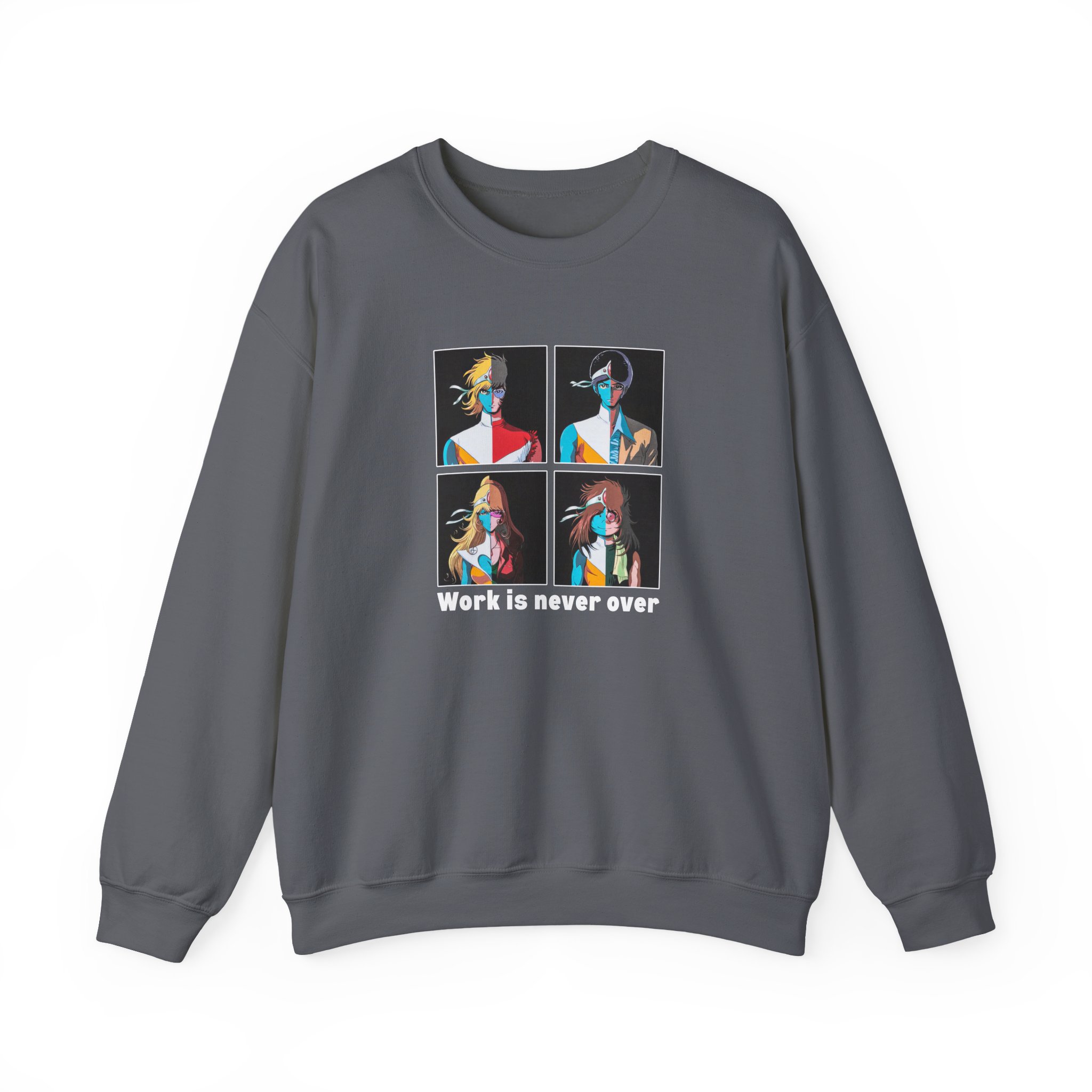 Daft Punk Work is never over Unisex Heavy Blend™ Crewneck Sweatshirt - Image 13