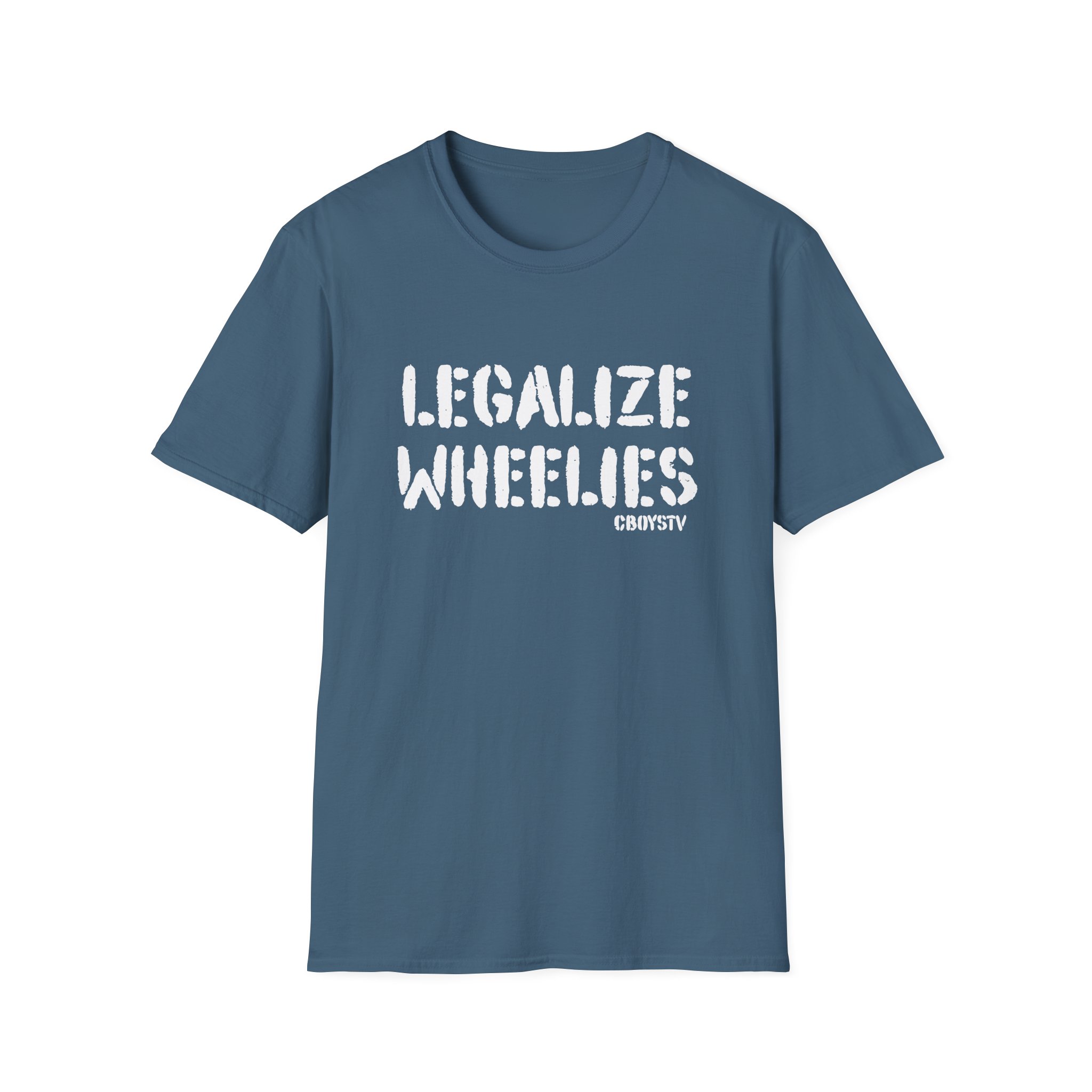 Cboystv Legalize Wheelies Unisex Softstyle T-Shirt - Image 13