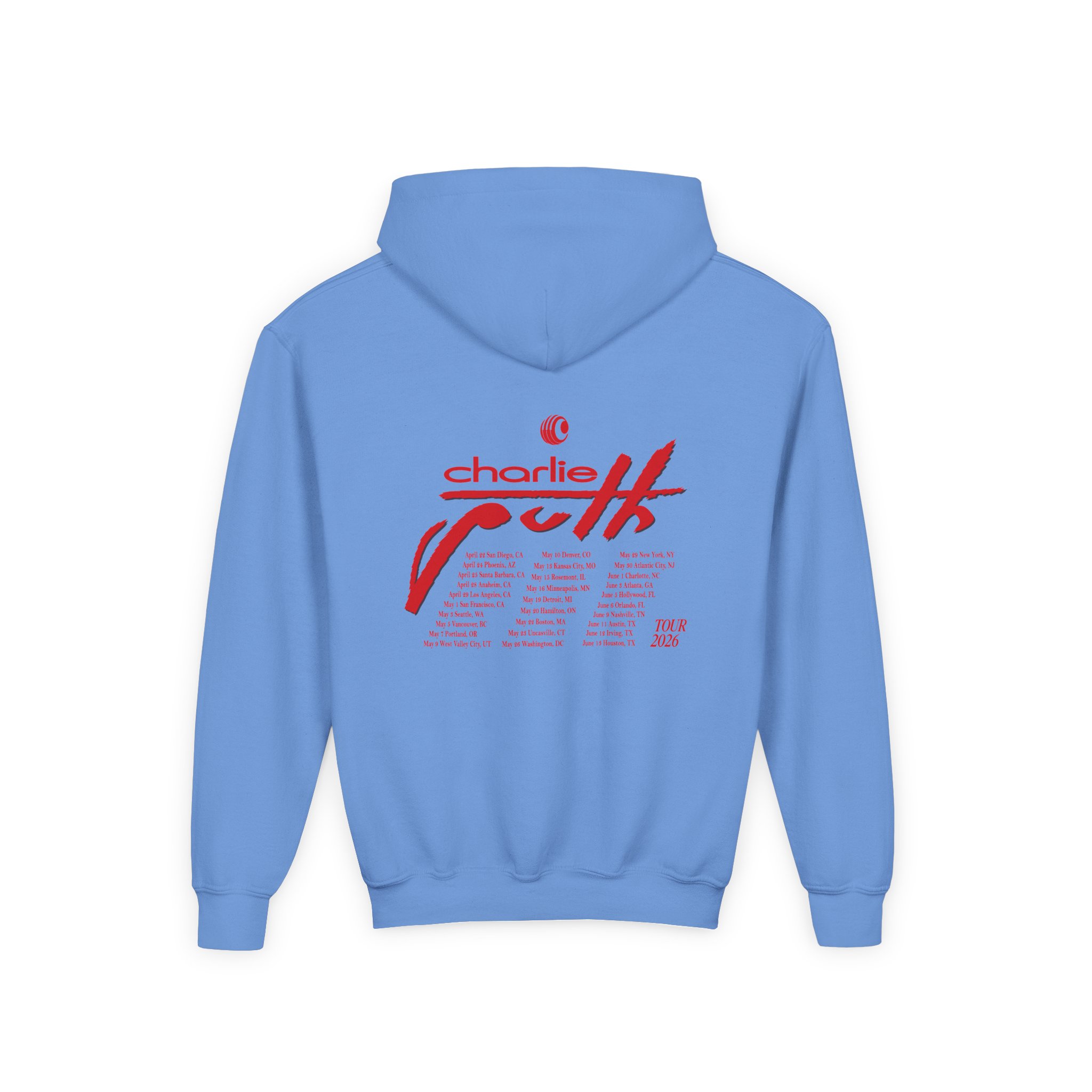 Charlie Puth Charlie Puth 2026 Tour Youth Heavy Blend Hooded Sweatshirt - Image 6