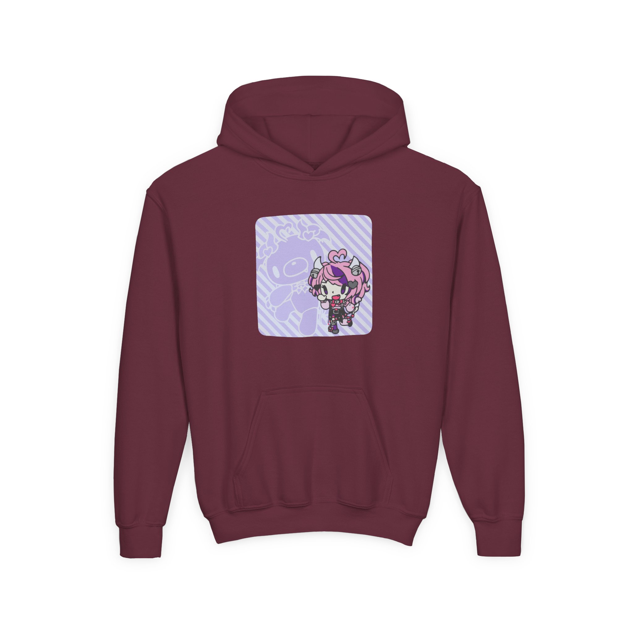 Ironmouse X Gloomy Bear Youth Heavy Blend Hooded Sweatshirt - Image 3