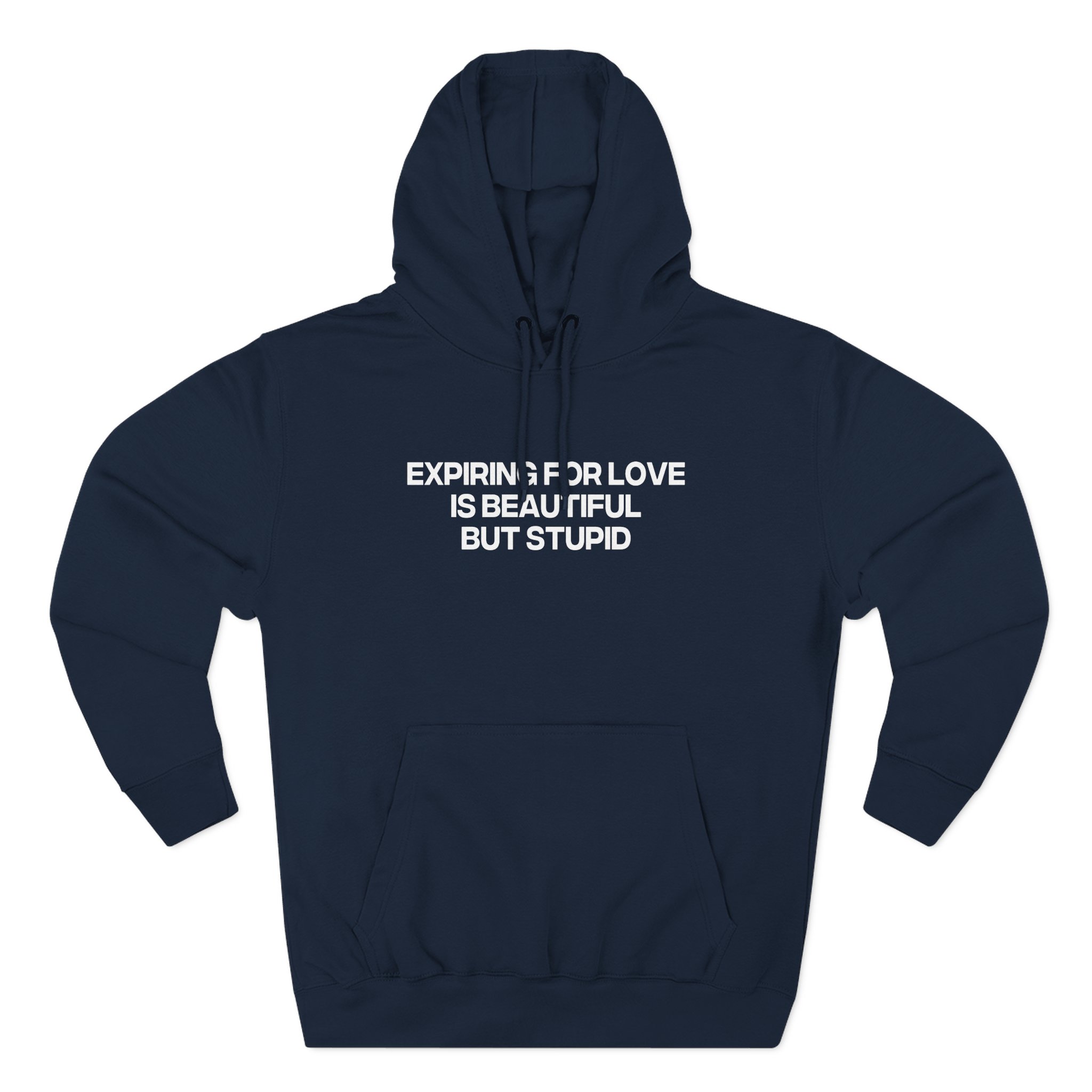 Jenny Holzer Expiring for Love is Beautiful but Stupid Three-Panel Fleece Hoodie - Image 11