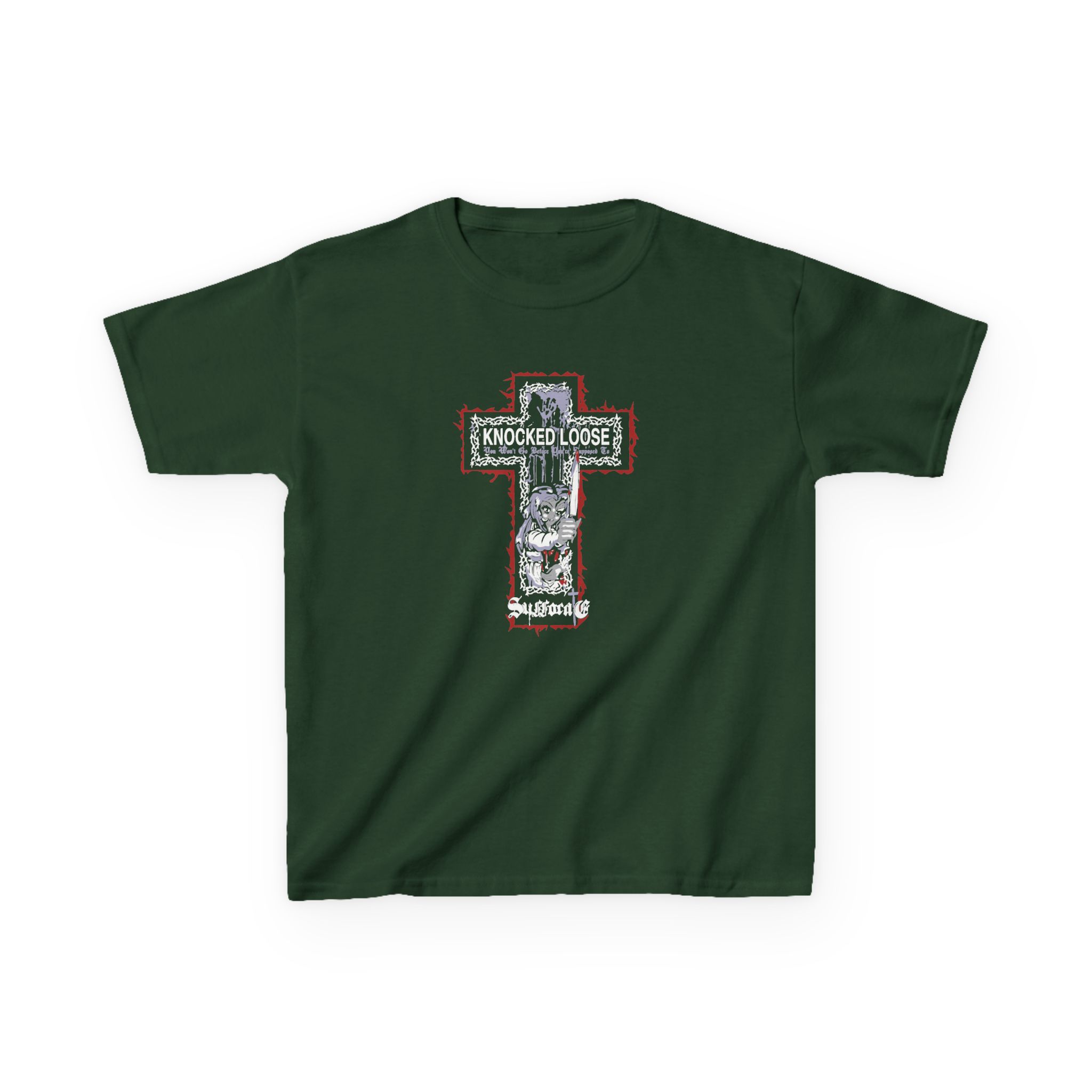 Knocked Loose Girl Knife Suffocate Kids Heavy Cotton™ Tee - Image 3