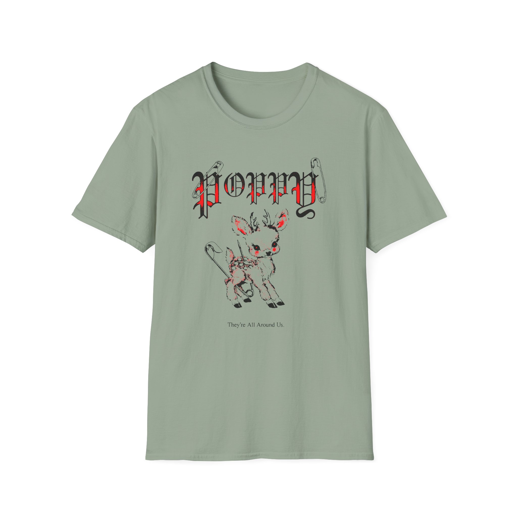 Poppy Deer Unisex Softstyle T-Shirt - Image 11
