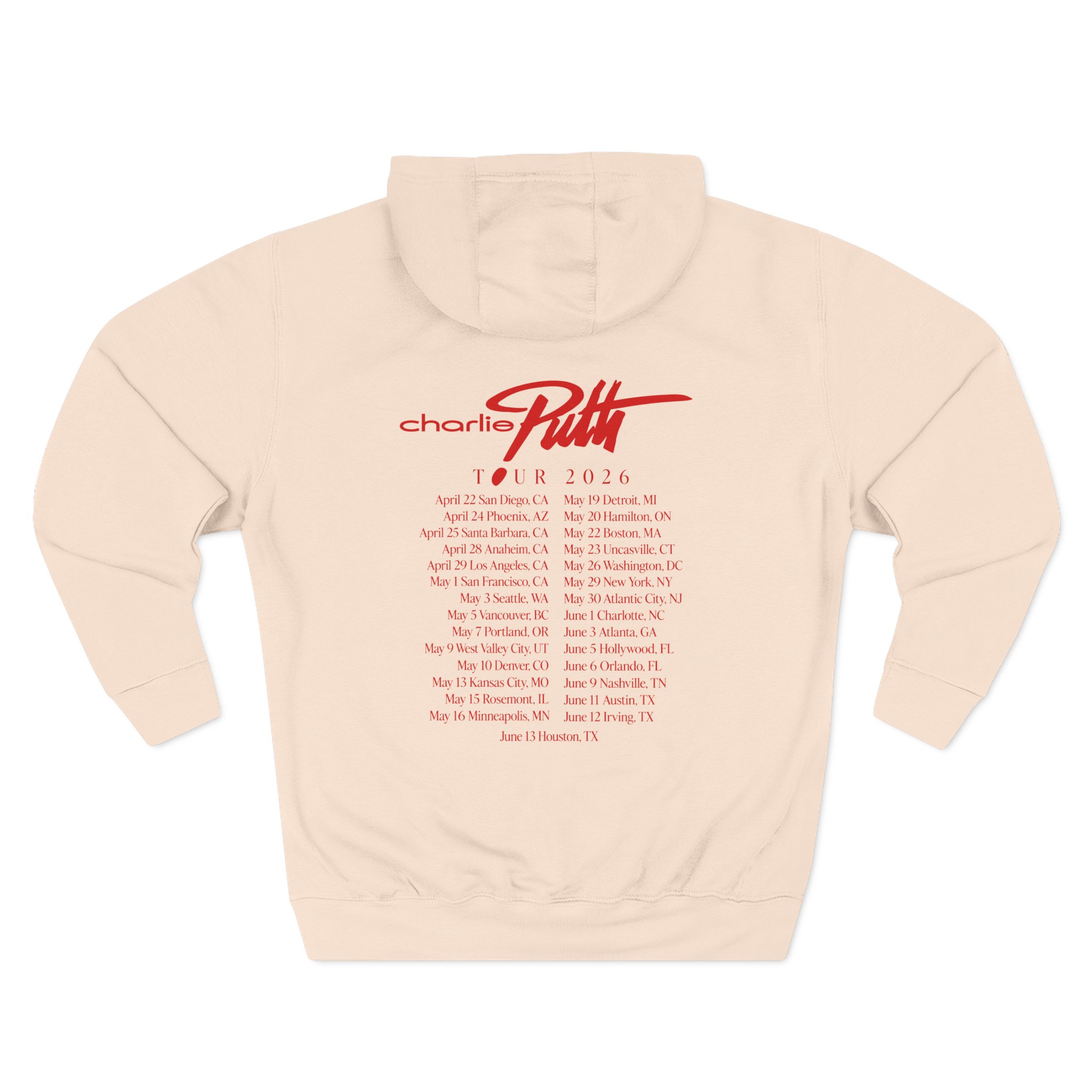 Charlie Puth Whatever's Clever! 2026 Three-Panel Fleece Hoodie - Image 8
