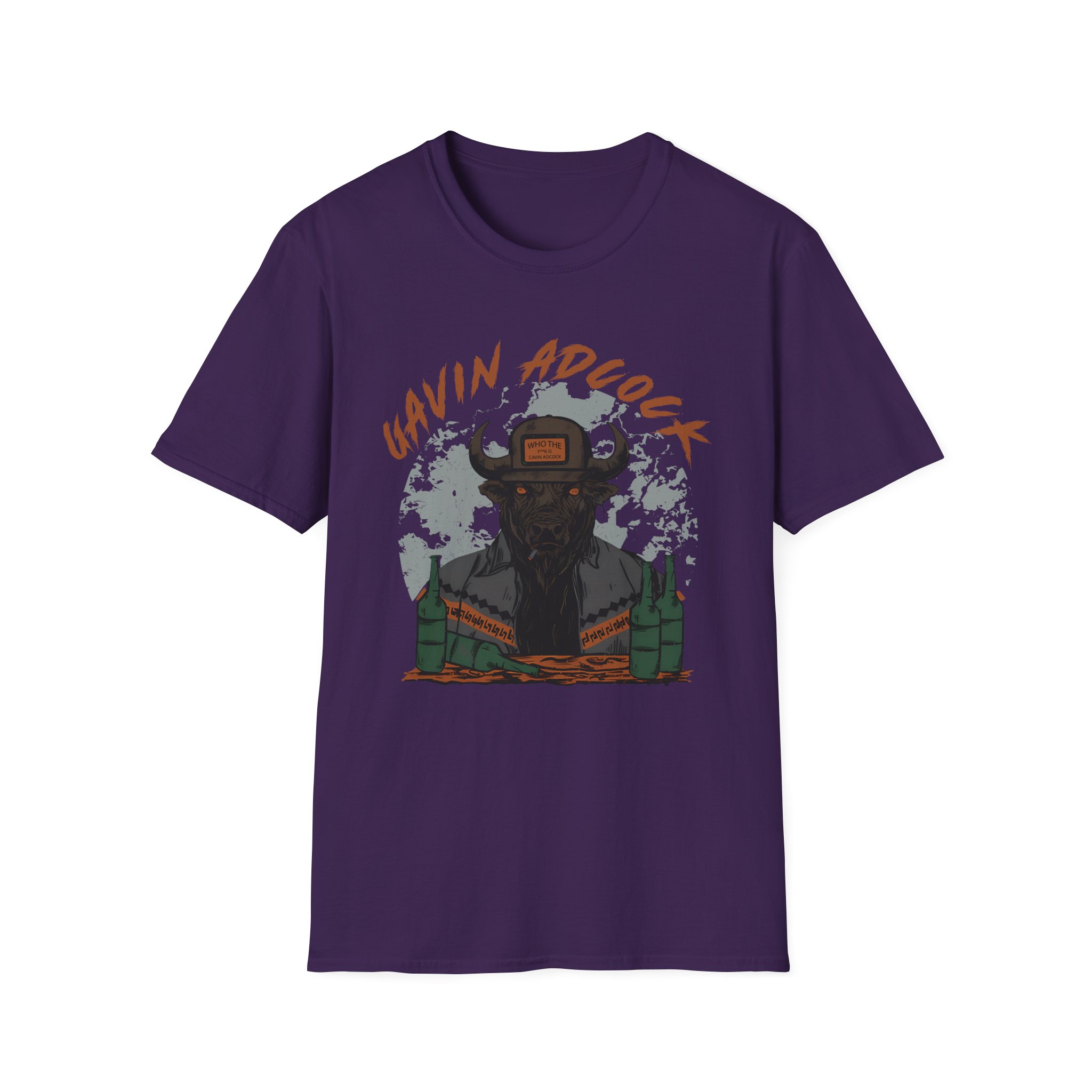 Gavin Adcock Graphite Bull Unisex Softstyle T-Shirt - Image 13