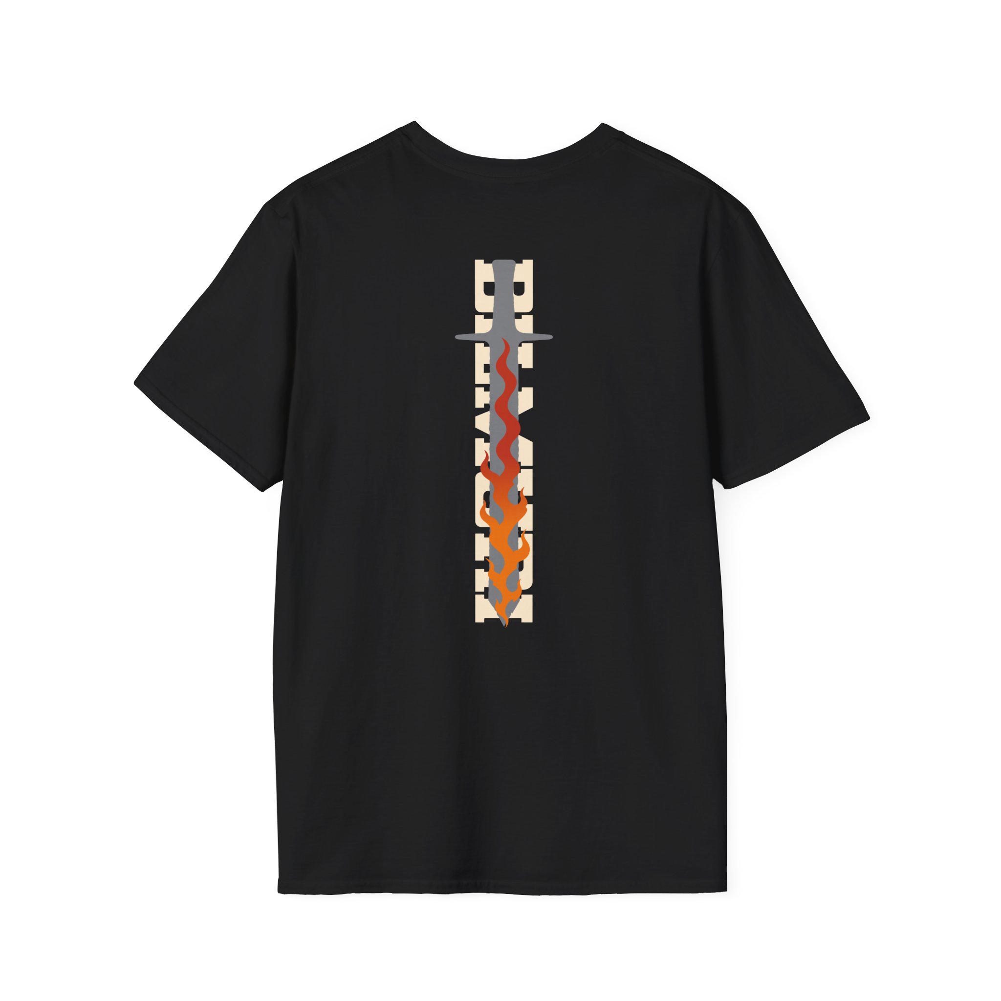 Bilmuri Flaming Sword Logo Unisex Softstyle T-Shirt - Image 2