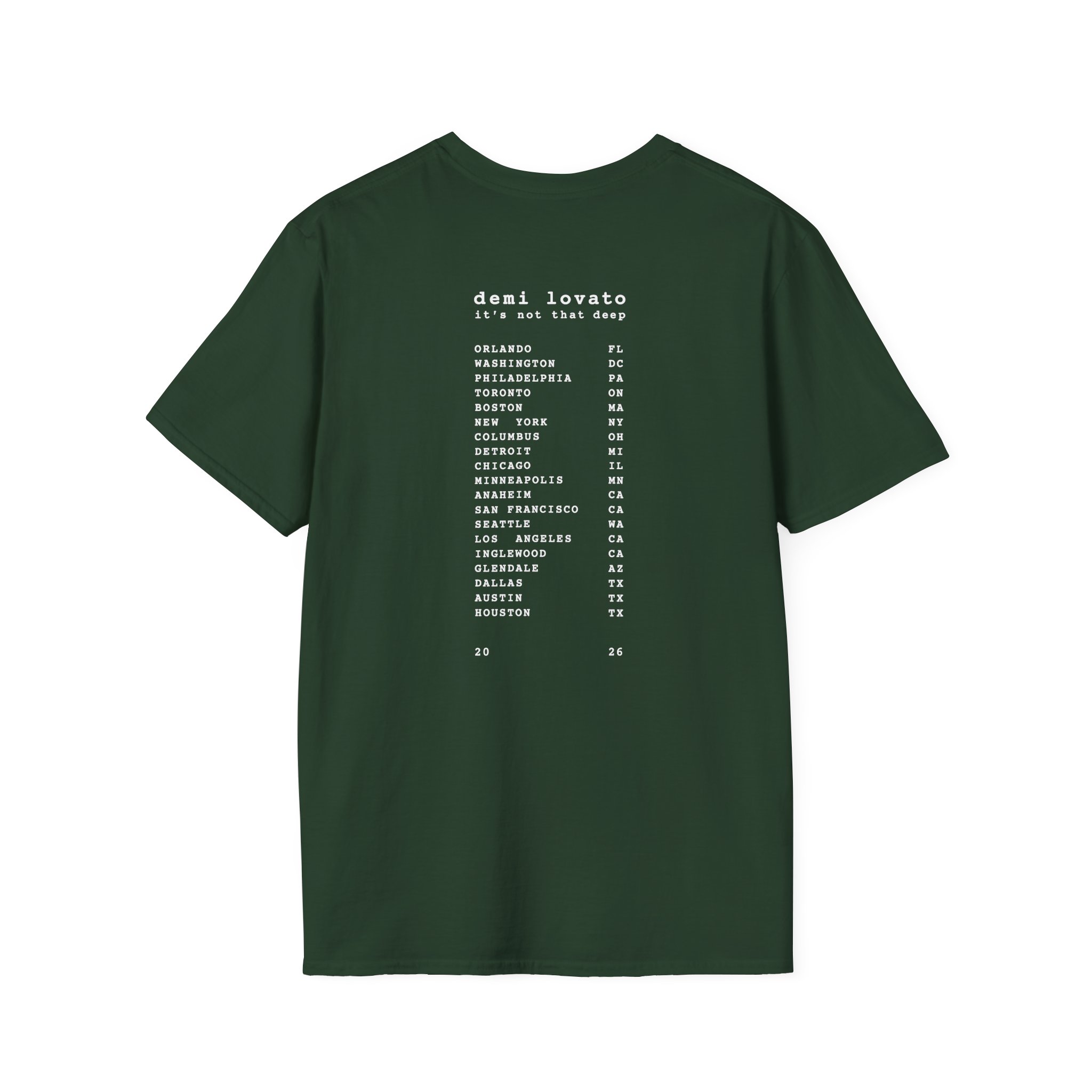 D L It’s Not That Deep Tour Unisex Softstyle T-Shirt - Image 12