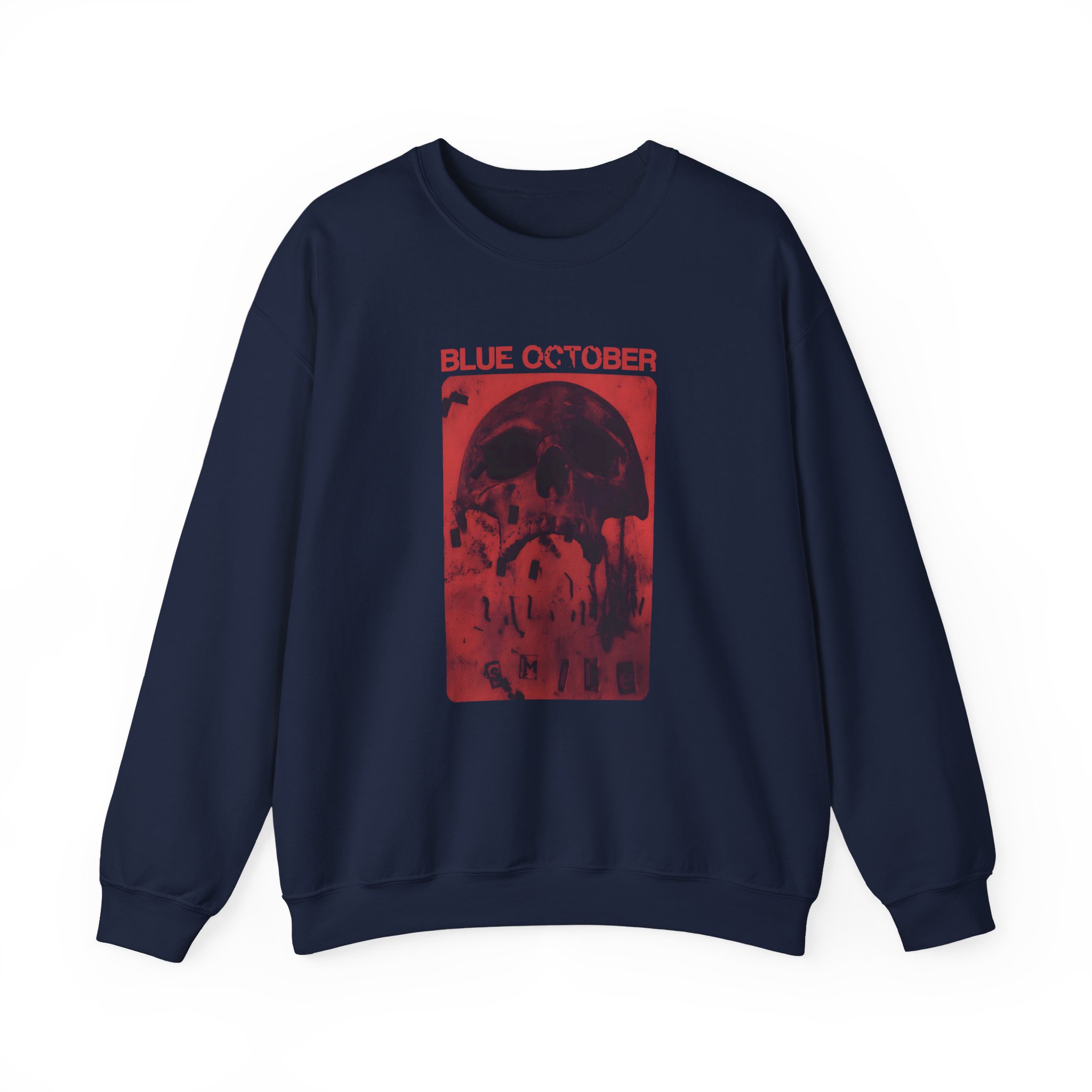 Blue October Skull Smile Unisex Heavy Blend™ Crewneck Sweatshirt - Image 5