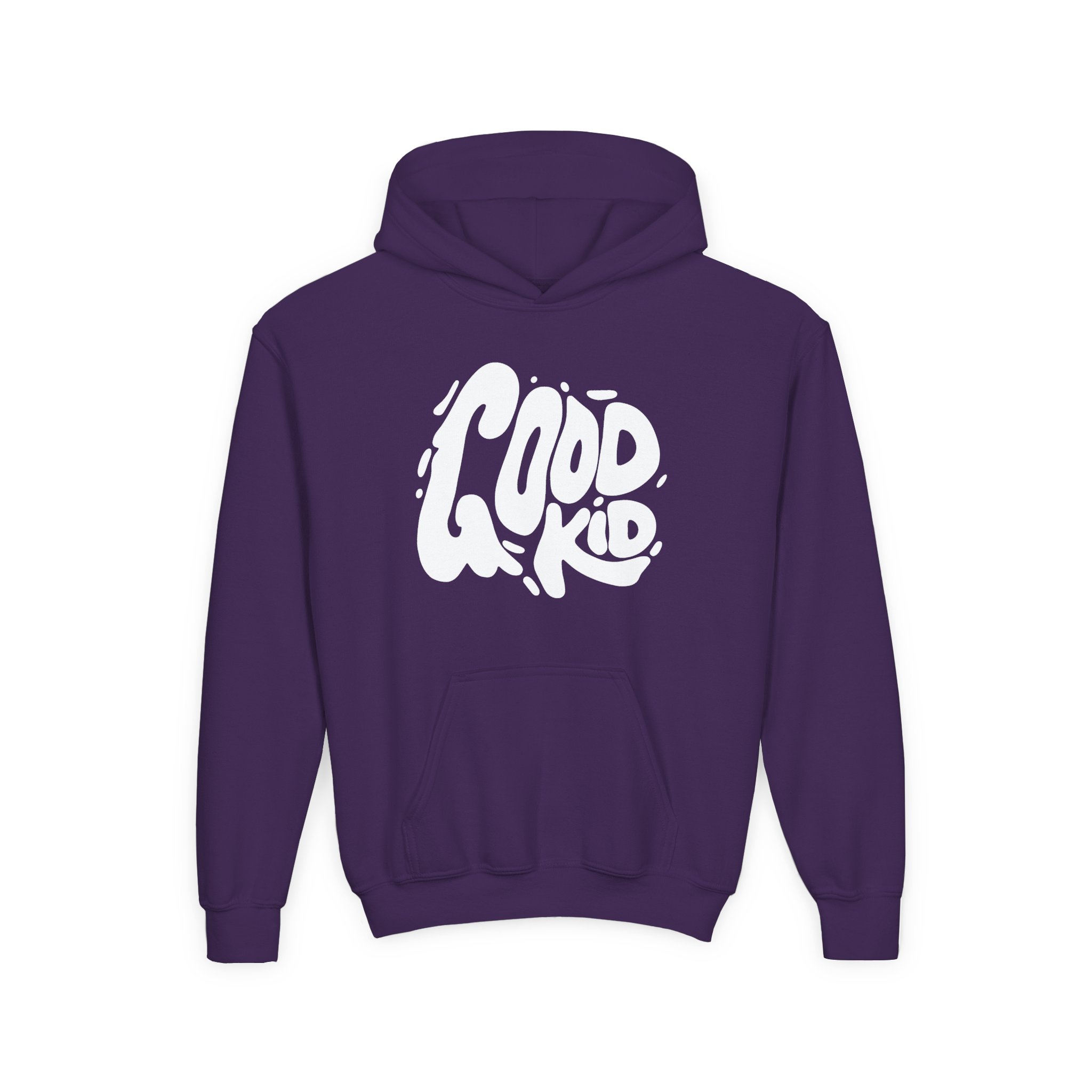 Good Kid Logo Youth Heavy Blend Hooded Sweatshirt - Image 11