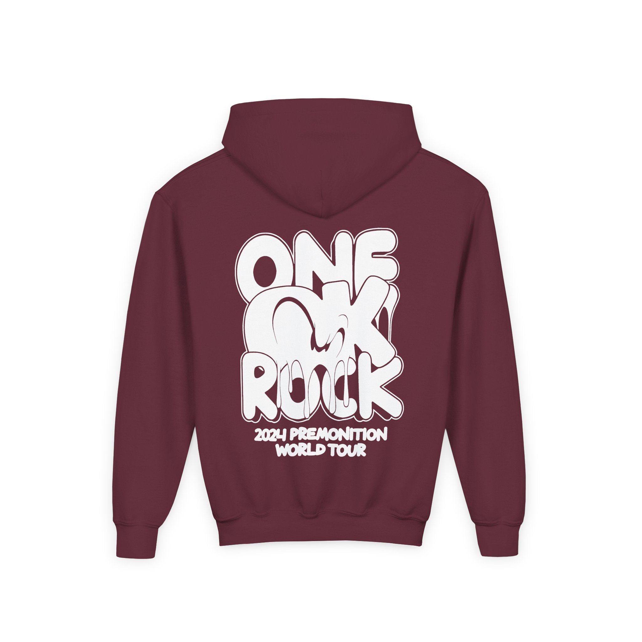 One Ok Rock Premonition World Tour Youth Heavy Blend Hooded Sweatshirt - Image 4