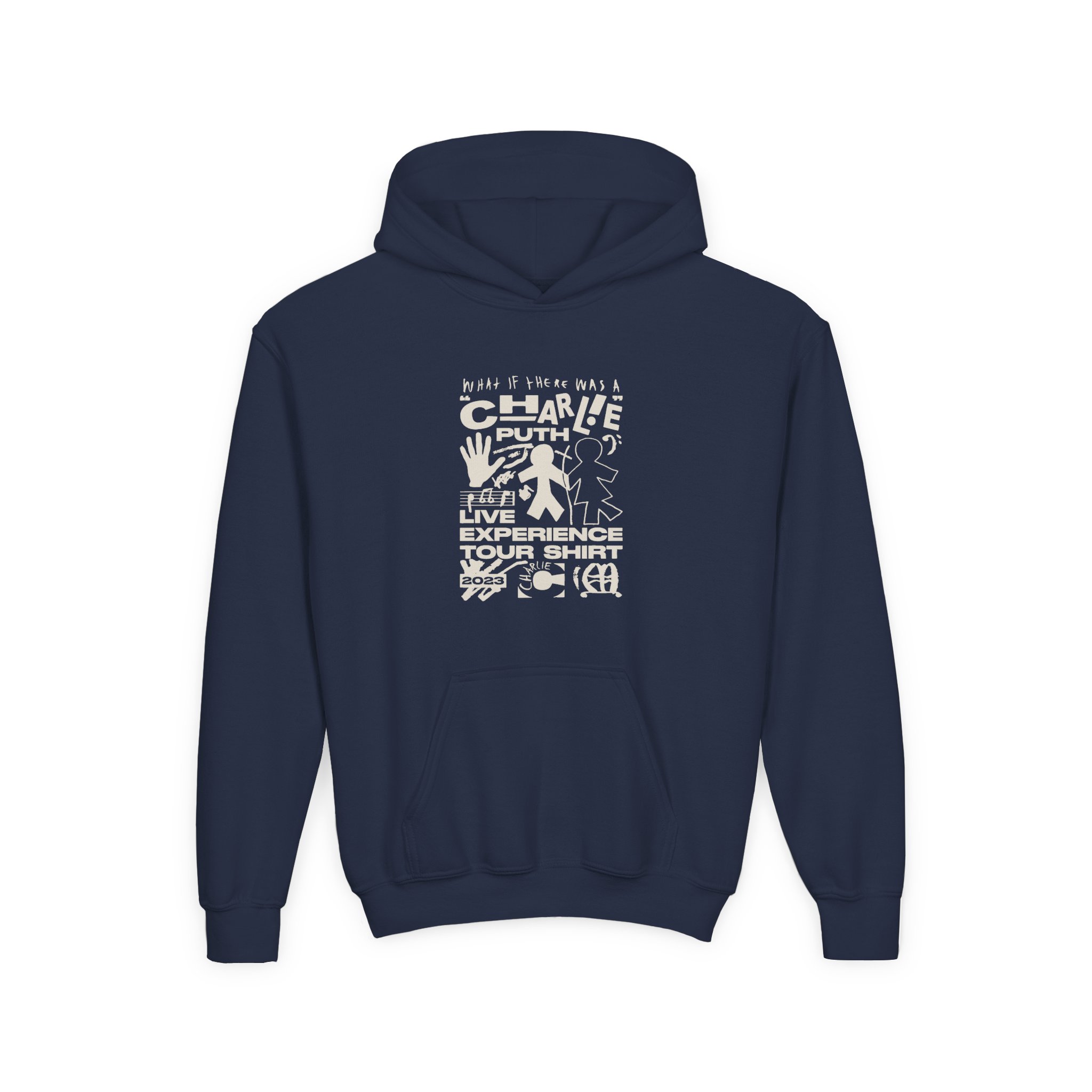 Charlie Puth What If There Was A Tour Youth Heavy Blend Hooded Sweatshirt - Image 11