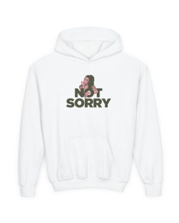 D L Not Sorry Youth Heavy Blend Hooded Sweatshirt