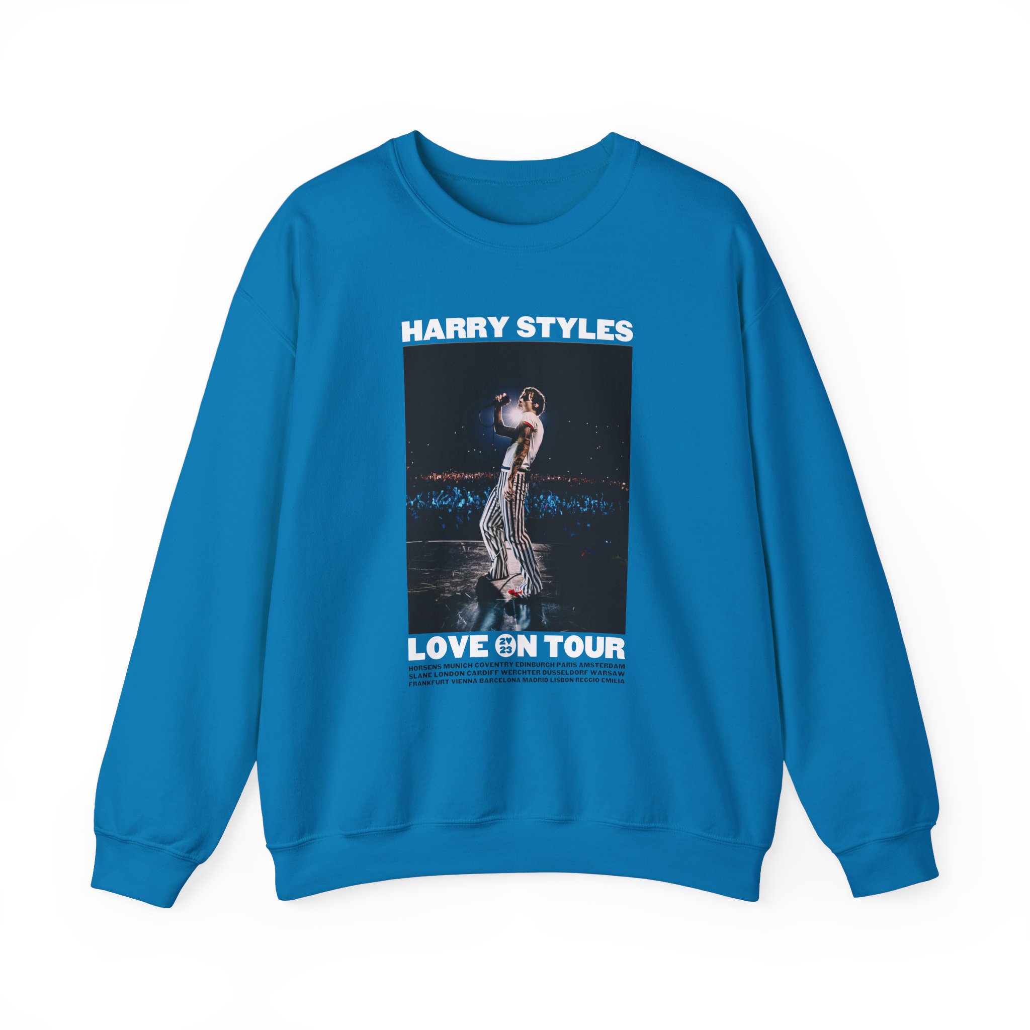 Love on Tour Gray Photo Unisex Heavy Blend™ Crewneck Sweatshirt - Image 7