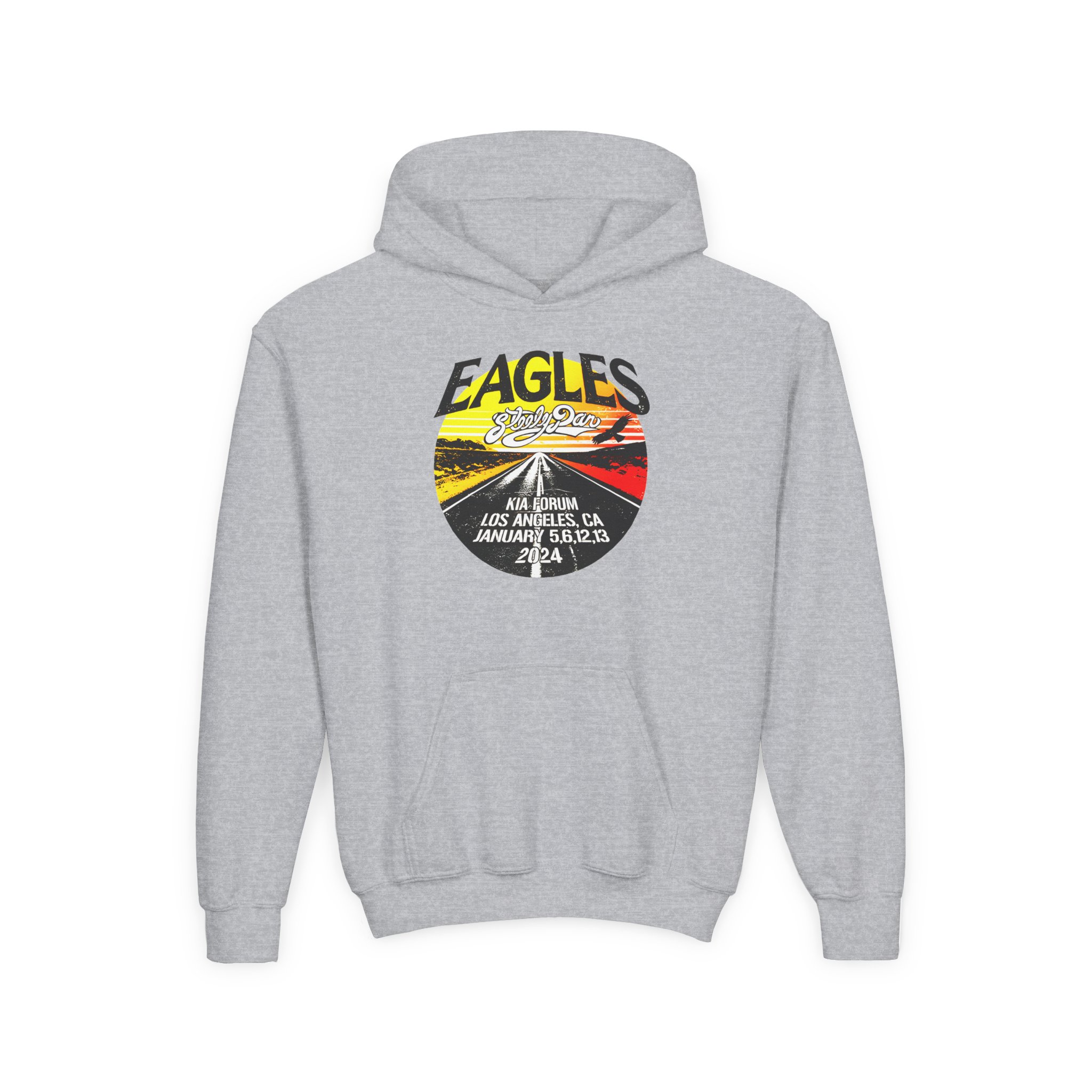 Youth The Eagles Sphere 2024 / 2025 Sunset Heavy Blend Hooded Sweatshirt - Image 3