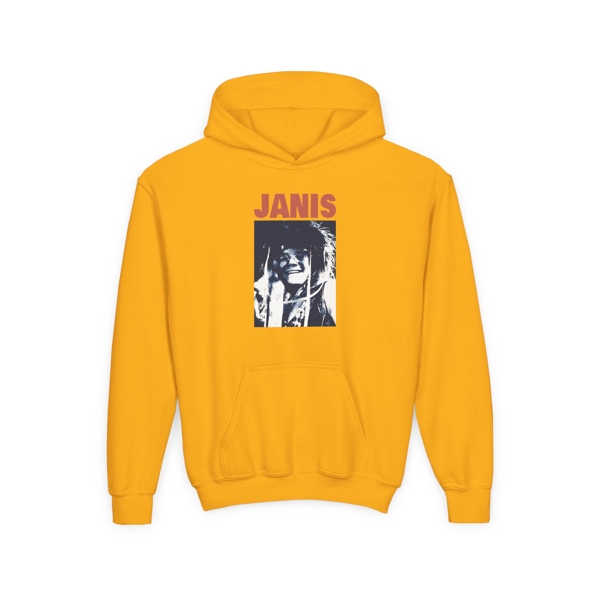 Janis Joplin Beatnick Youth Heavy Blend Hooded Sweatshirt - Image 7