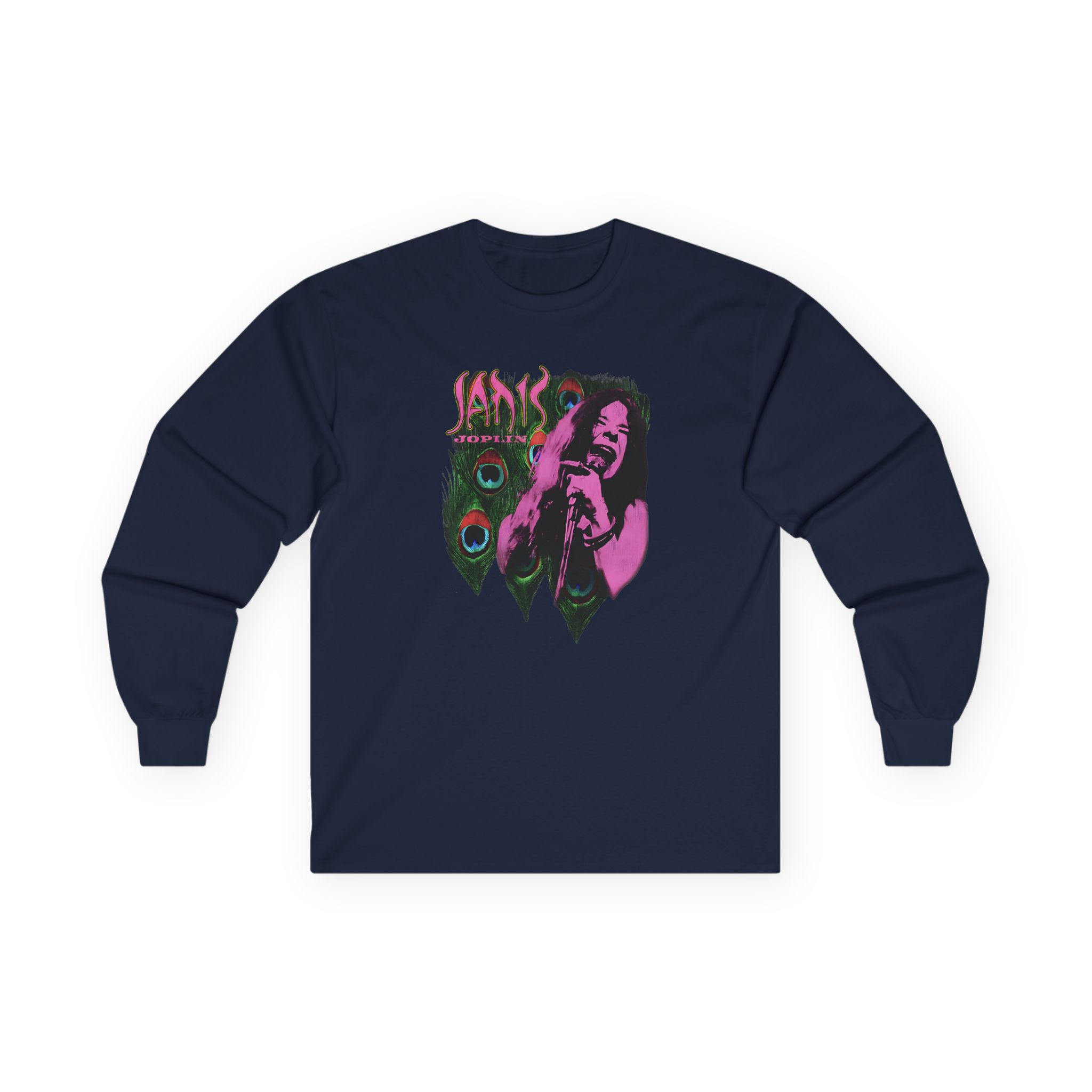 Janis Joplin Sings Vintage Unisex Ultra Cotton Long Sleeve Tee - Image 5