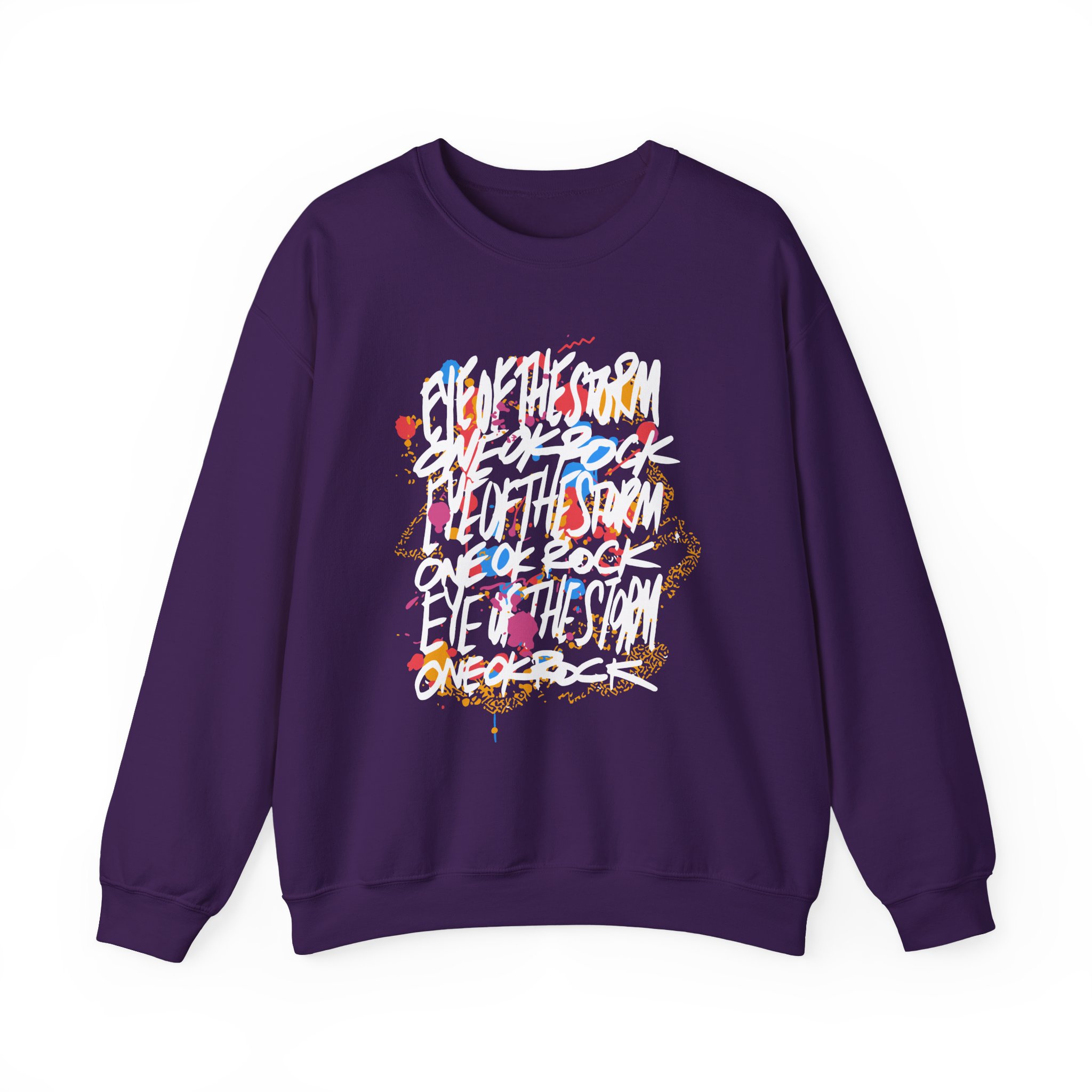 One Ok Rock Painted Storm Unisex Heavy Blend™ Crewneck Sweatshirt - Image 15