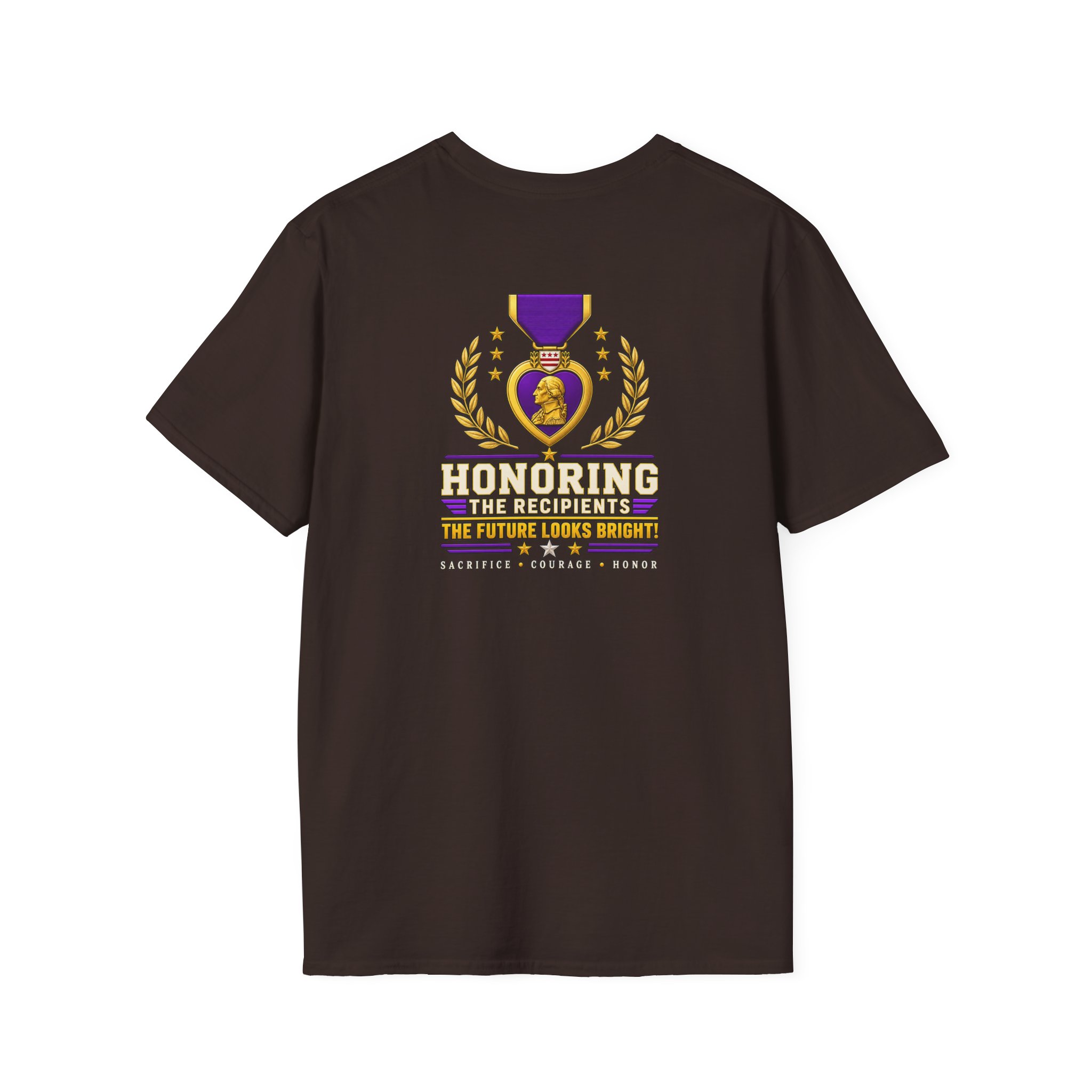 Valuetainment Purple Heart Unisex Softstyle T-Shirt - Image 4
