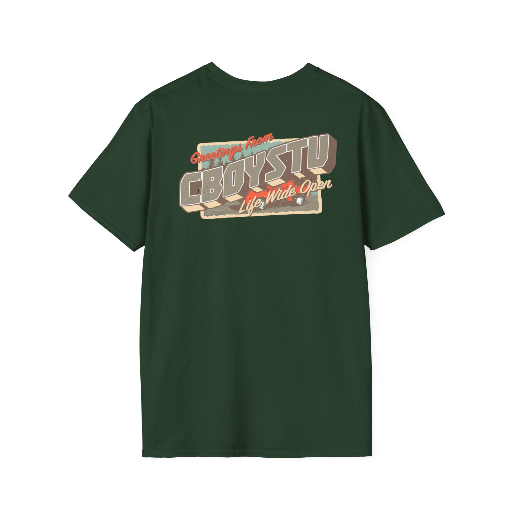 Cboystv Postcard Unisex Softstyle T-Shirt - Image 10
