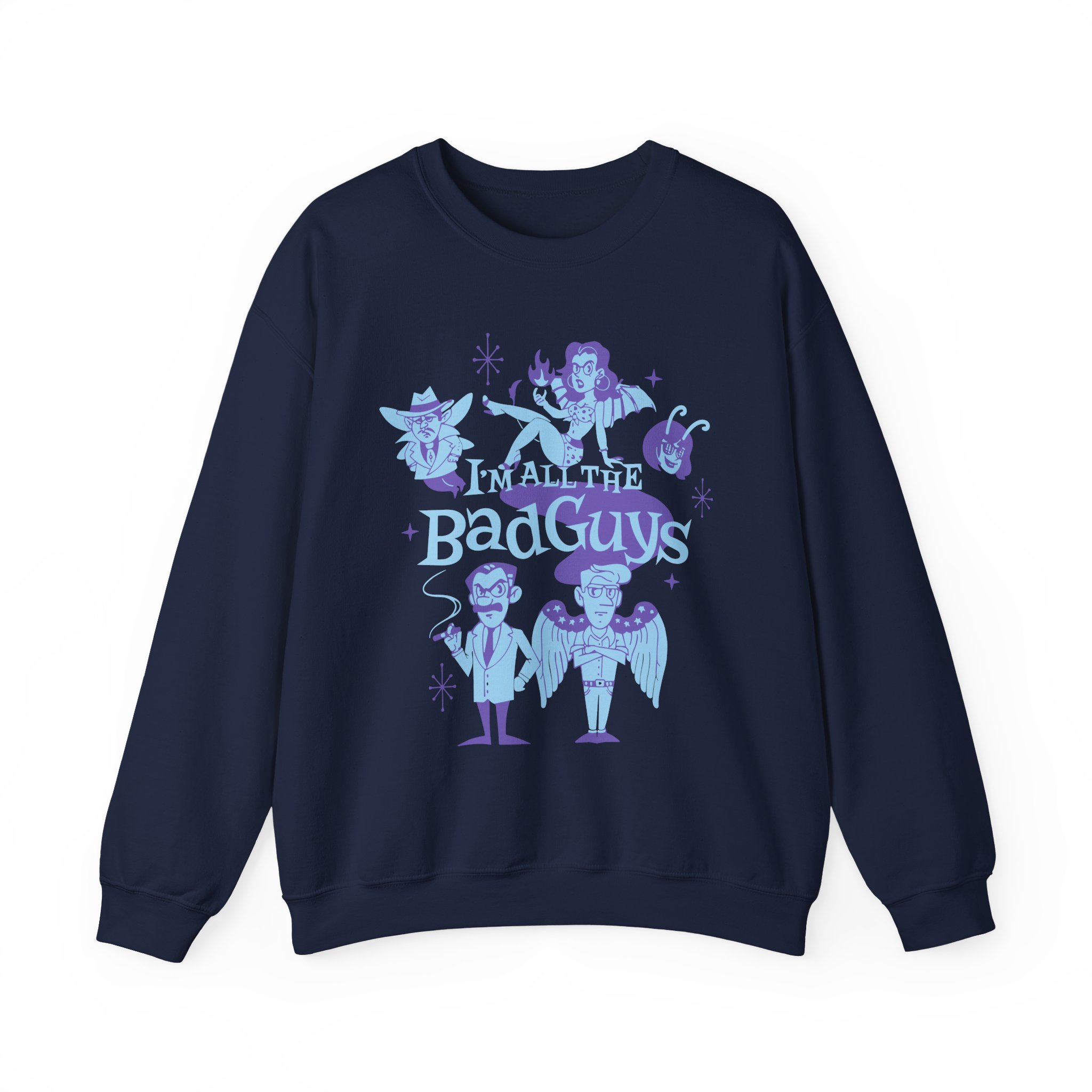 Dropout I'm All The Bad Guys Unisex Heavy Blend™ Crewneck Sweatshirt - Image 9