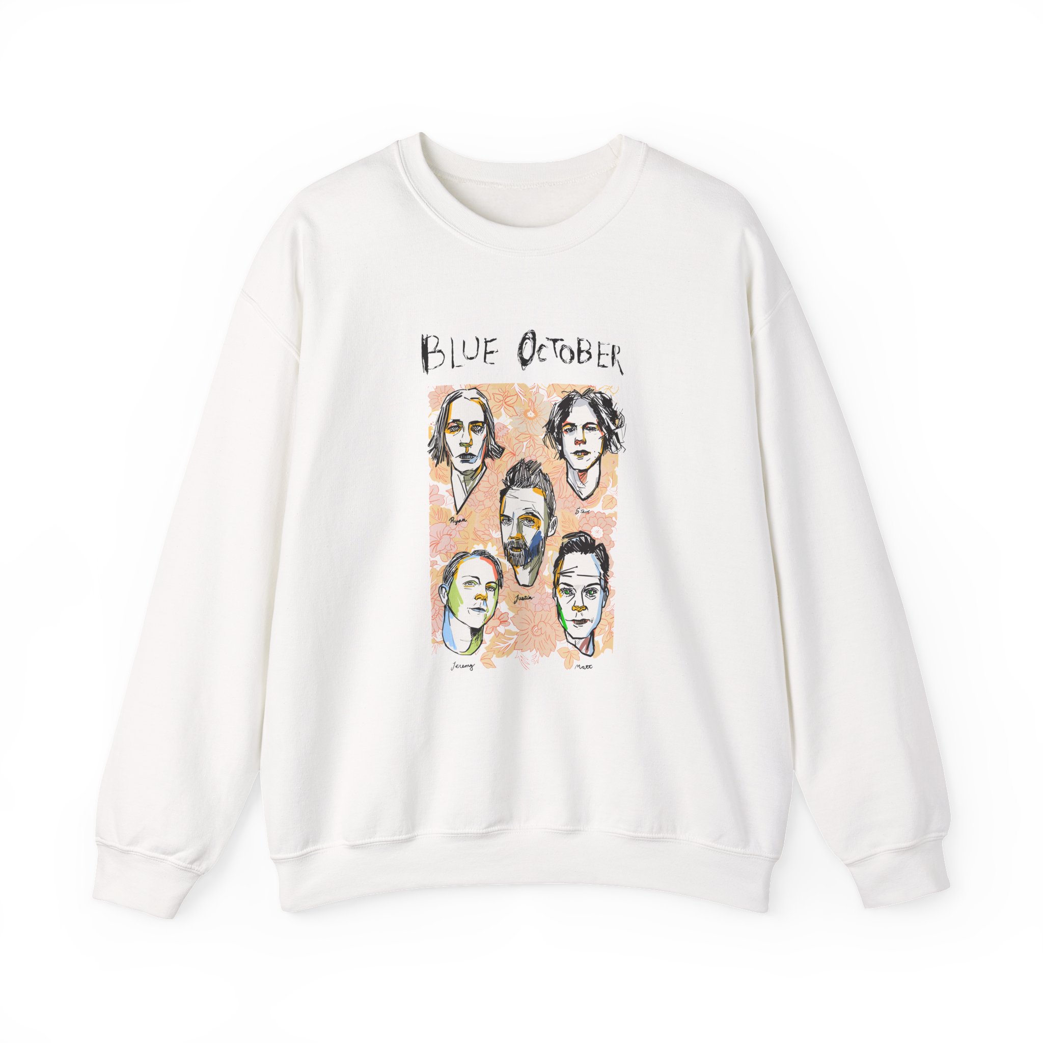 Blue October Caricature Unisex Heavy Blend™ Crewneck Sweatshirt
