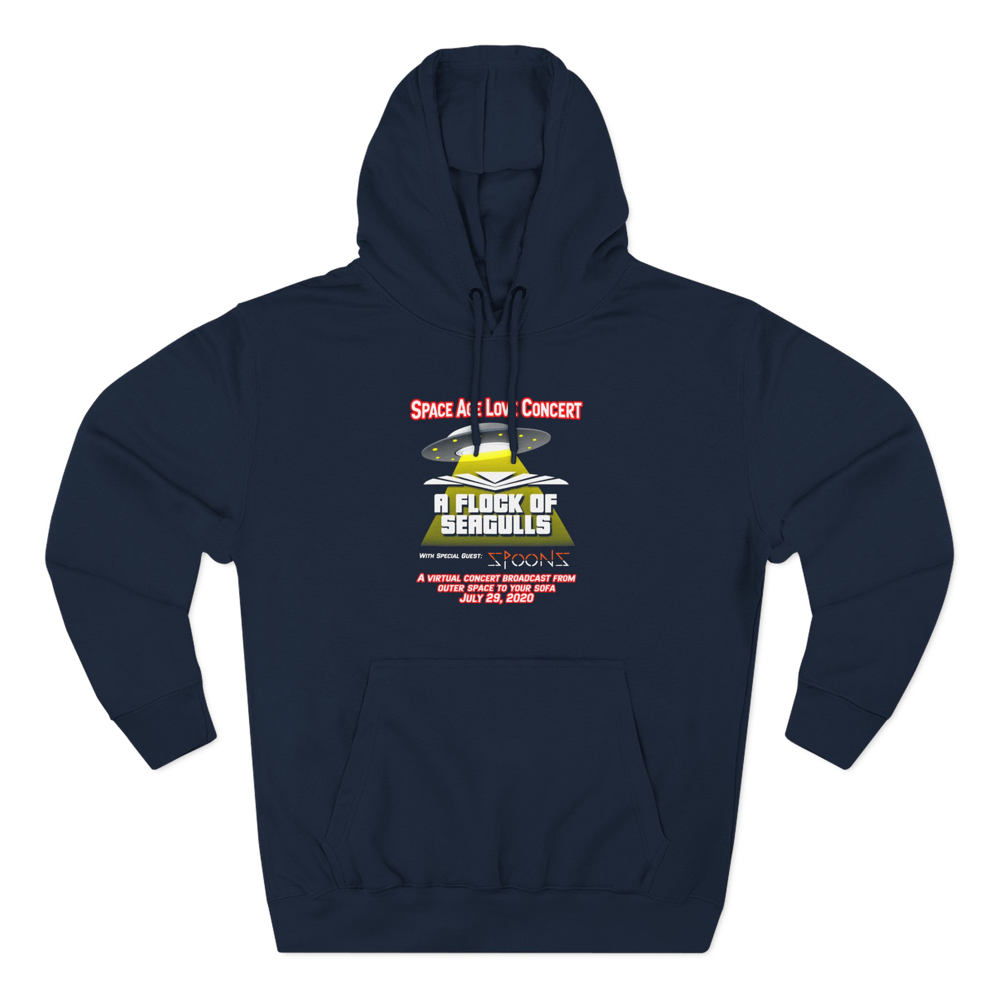 A Flock of Seagulls Space Age Love Concert Three-Panel Fleece Hoodie - Image 7