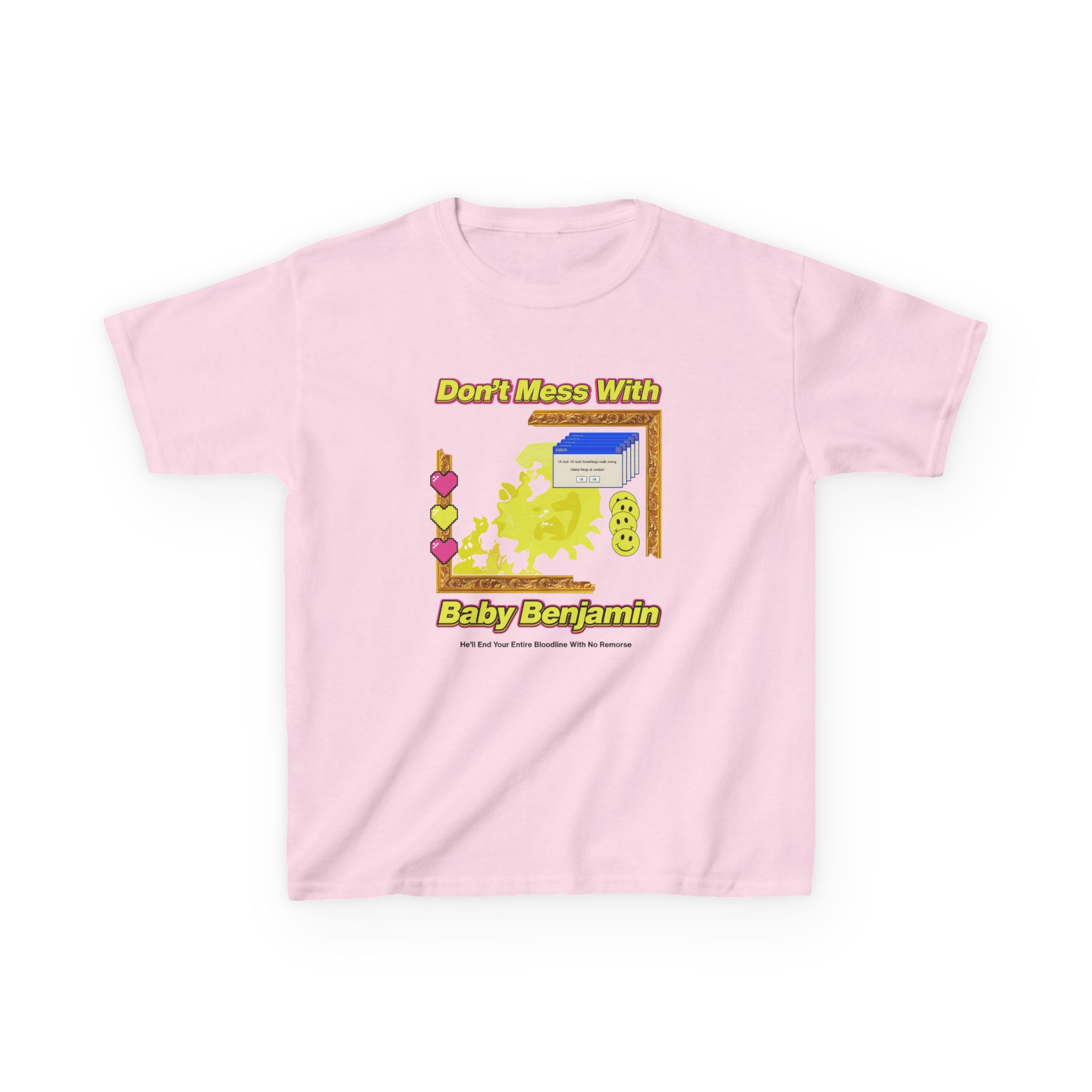 Garrett Watts Don't Mess With Baby Benjamin Kids Heavy Cotton™ Tee - Image 17