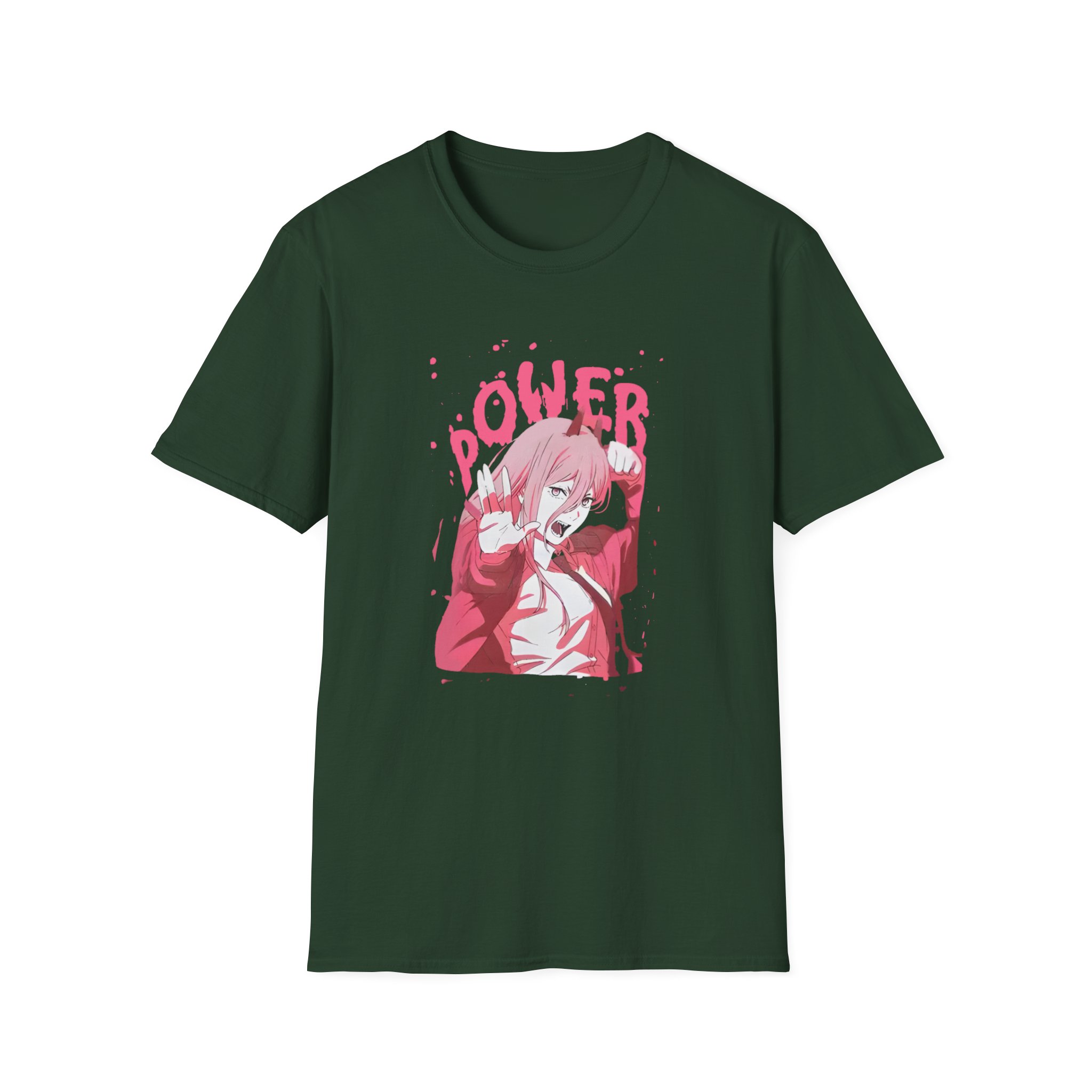 Chainsaw Man Power Splatter Unisex Softstyle T-Shirt - Image 5