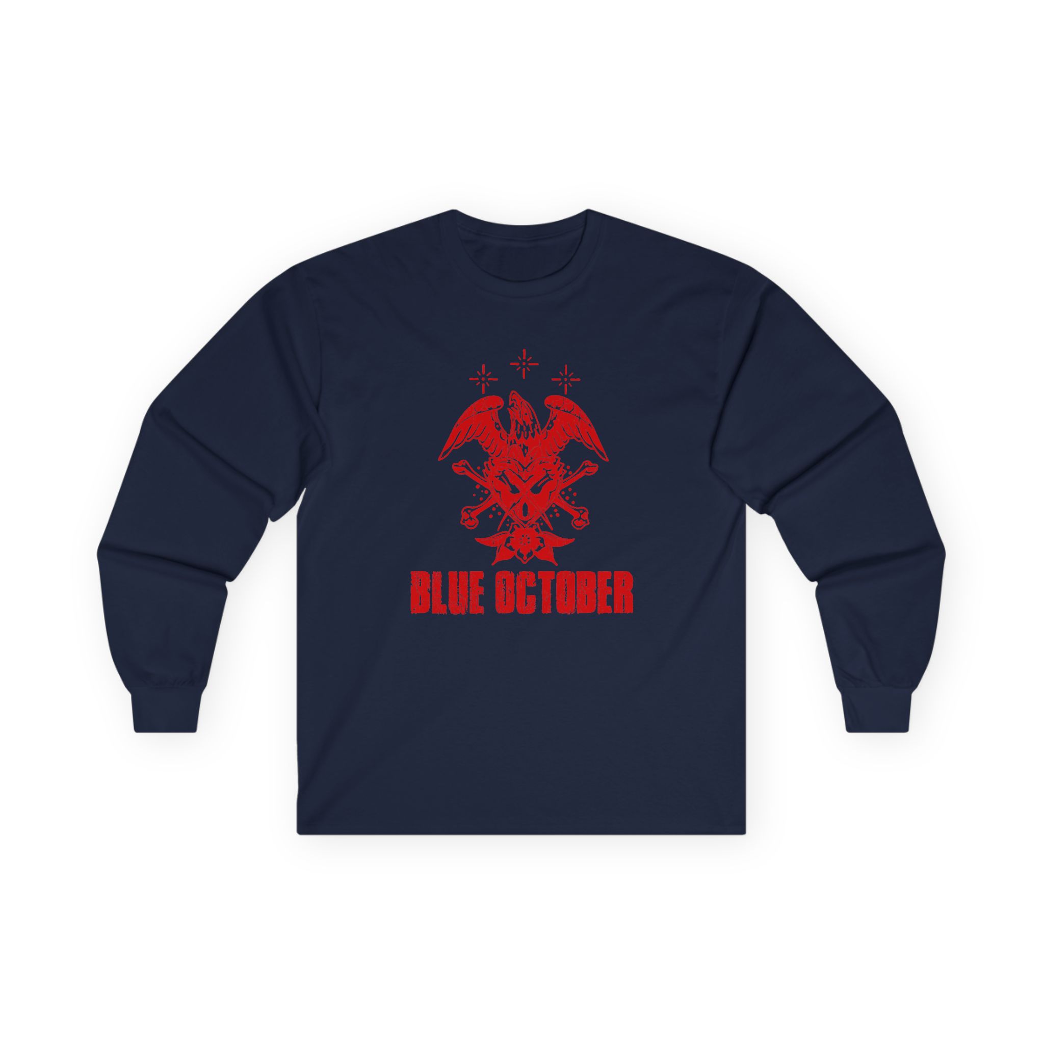 Blue October Heart Eagle Splatter Unisex Ultra Cotton Long Sleeve Tee - Image 7