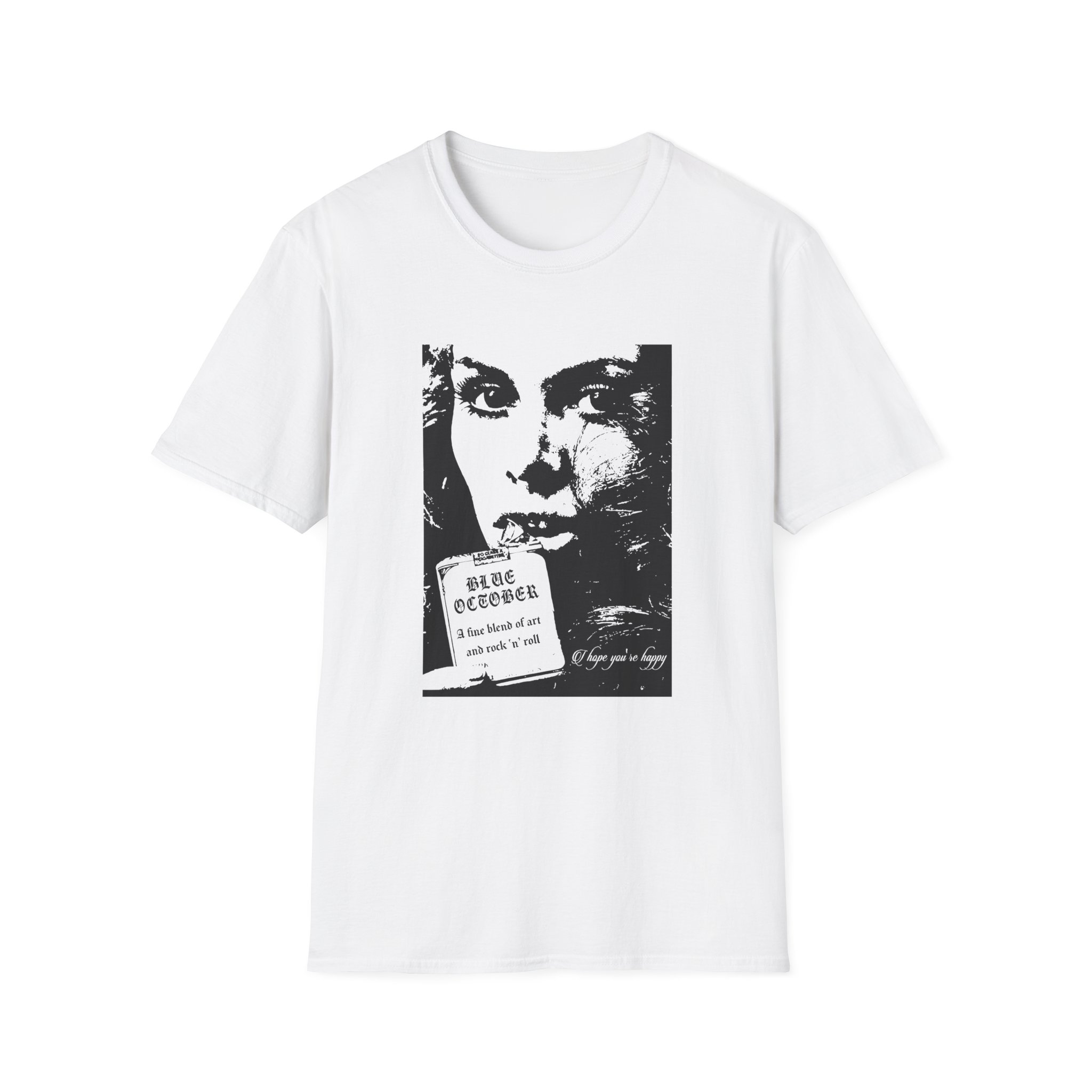 Blue October a Fine Blend Unisex Softstyle T-Shirt - Image 3