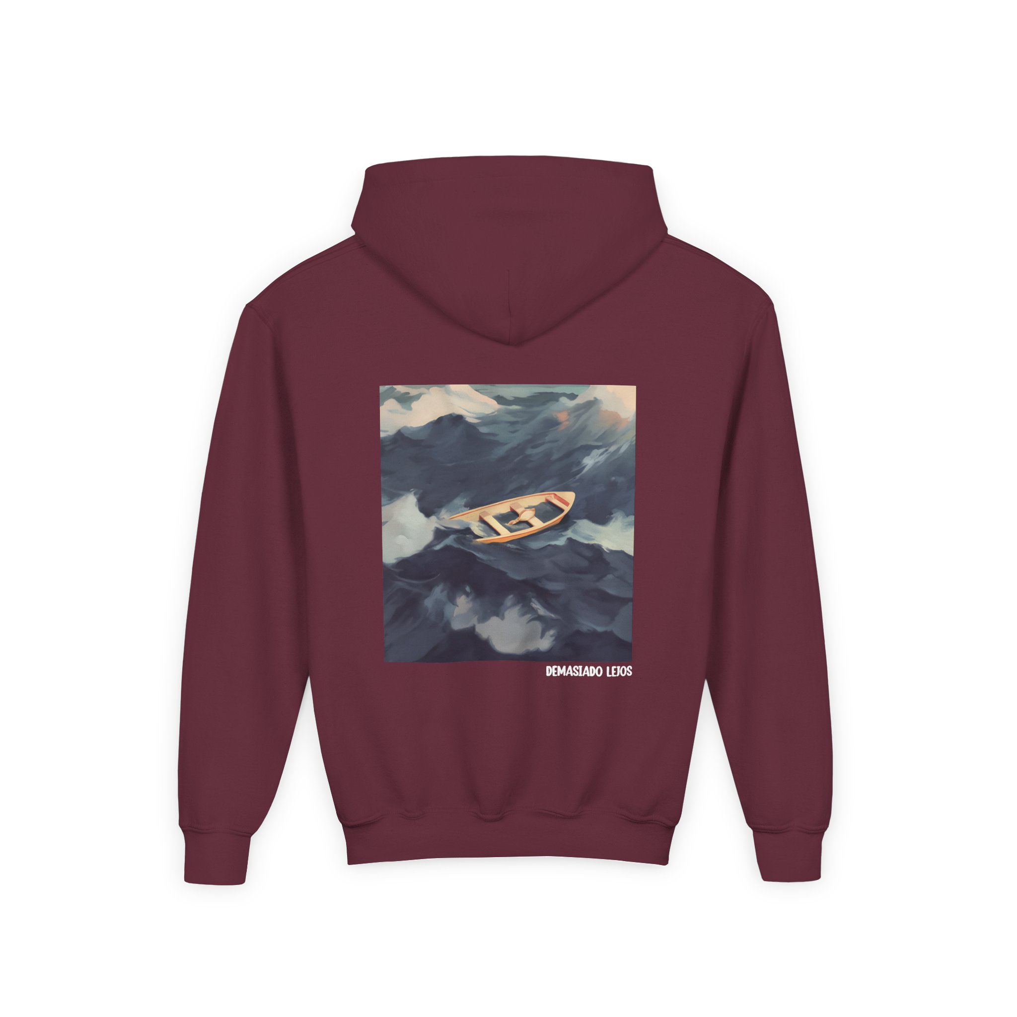 Morat A dark, shadowy vigilante Youth Heavy Blend Hooded Sweatshirt - Image 4