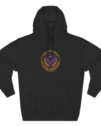 Valuetainment Purple Heart Three-Panel Fleece Hoodie