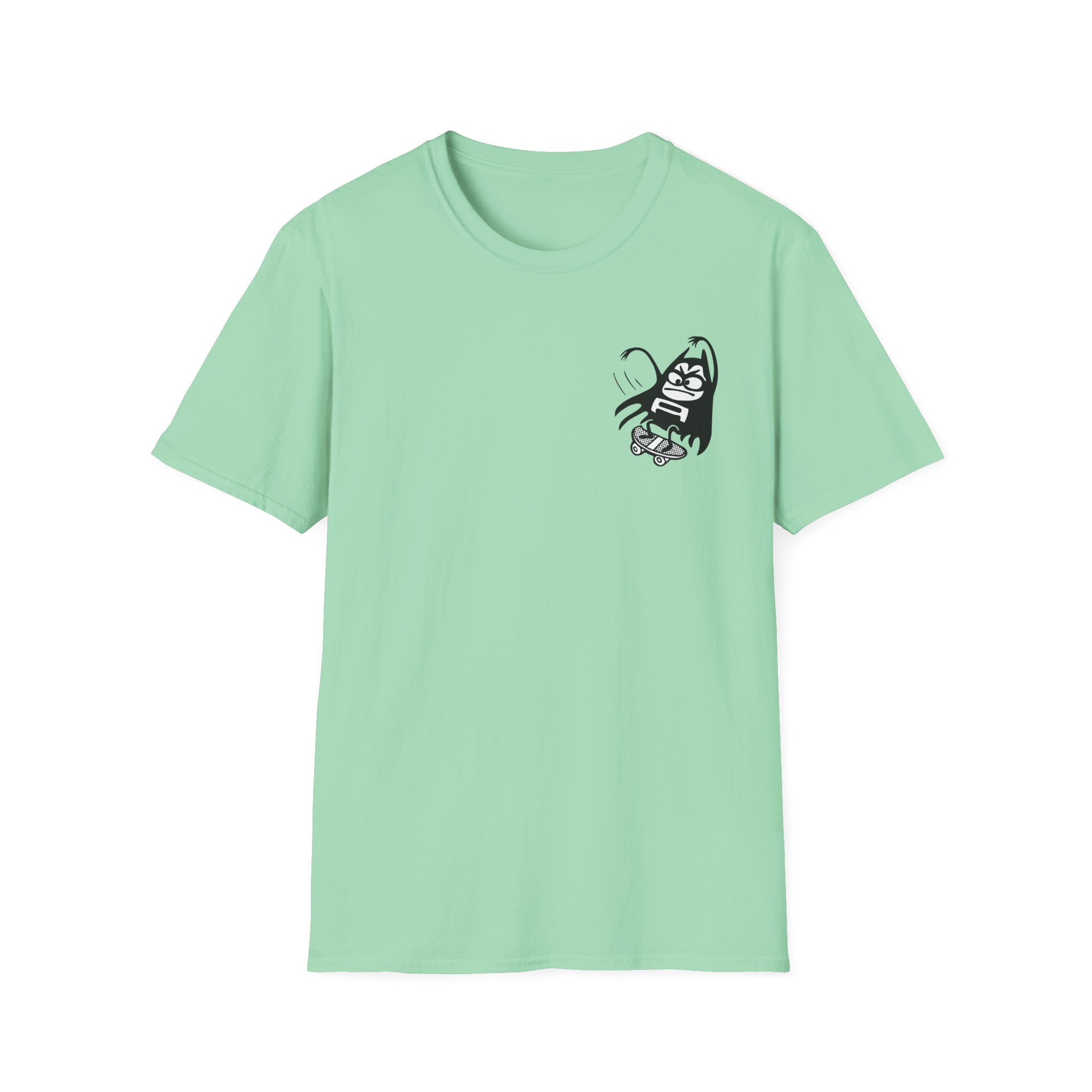 The Aquabats Lil Bat Skateboard Unisex Softstyle T-Shirt - Image 9