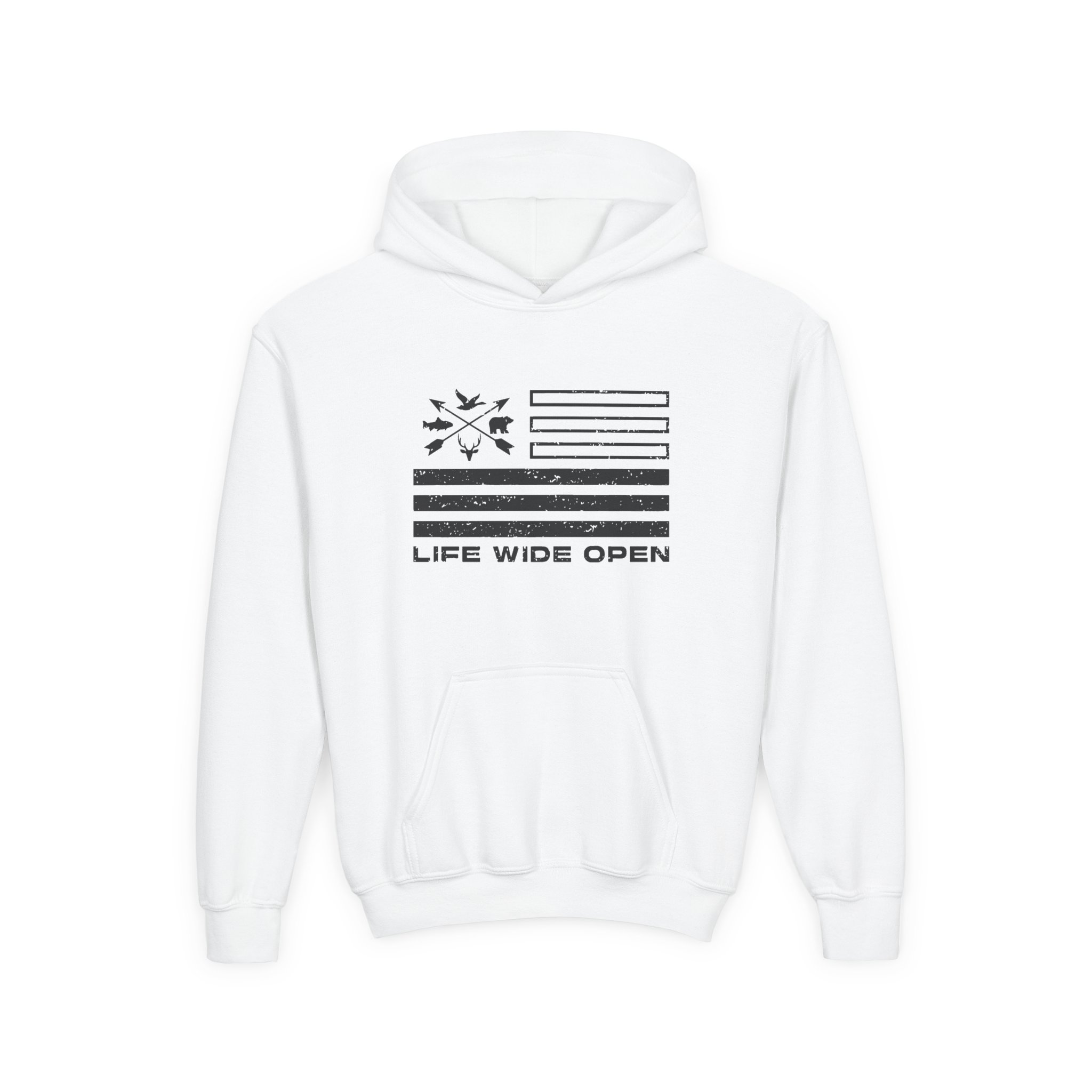 Cboystv Freedom Outdoors Youth Heavy Blend Hooded Sweatshirt