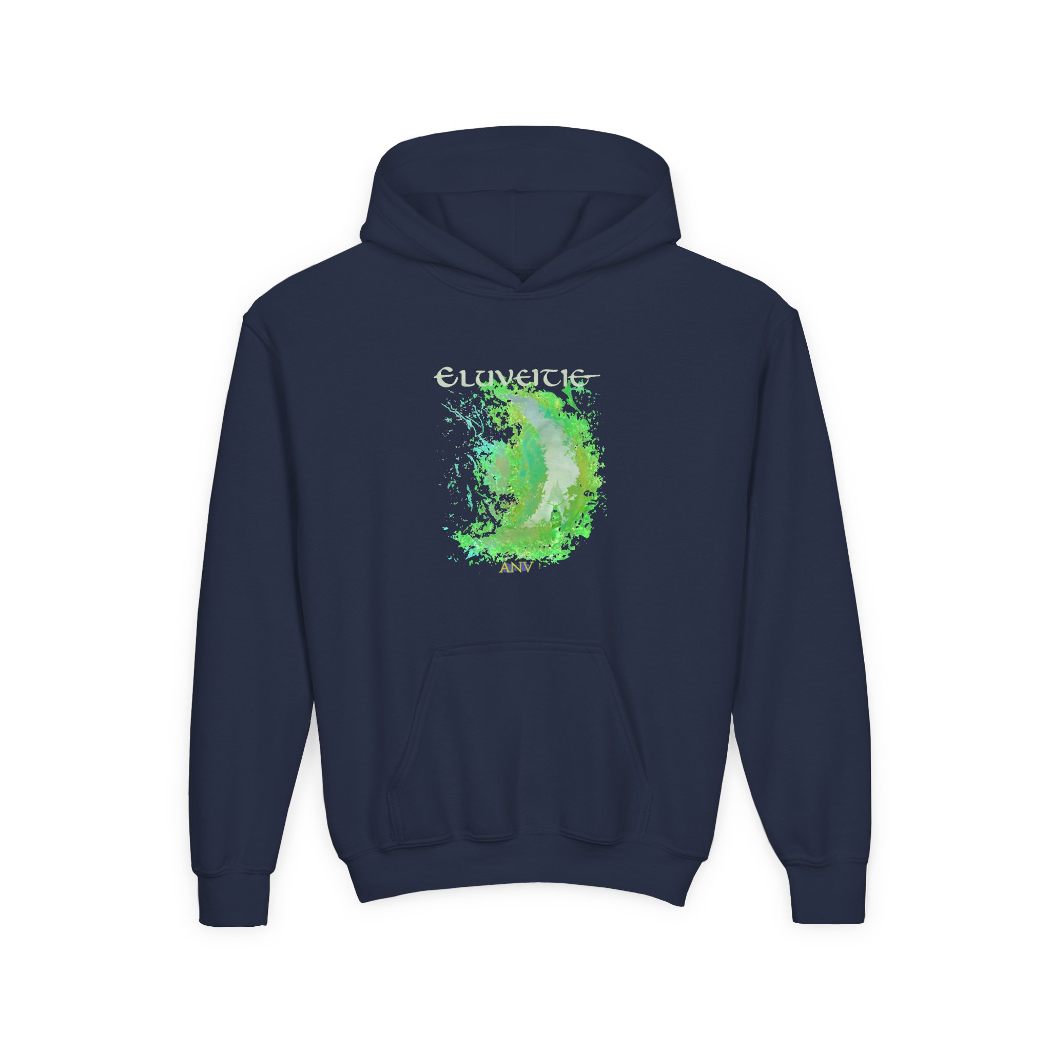 Eluveitie Anv Cover Youth Heavy Blend Hooded Sweatshirt - Image 5