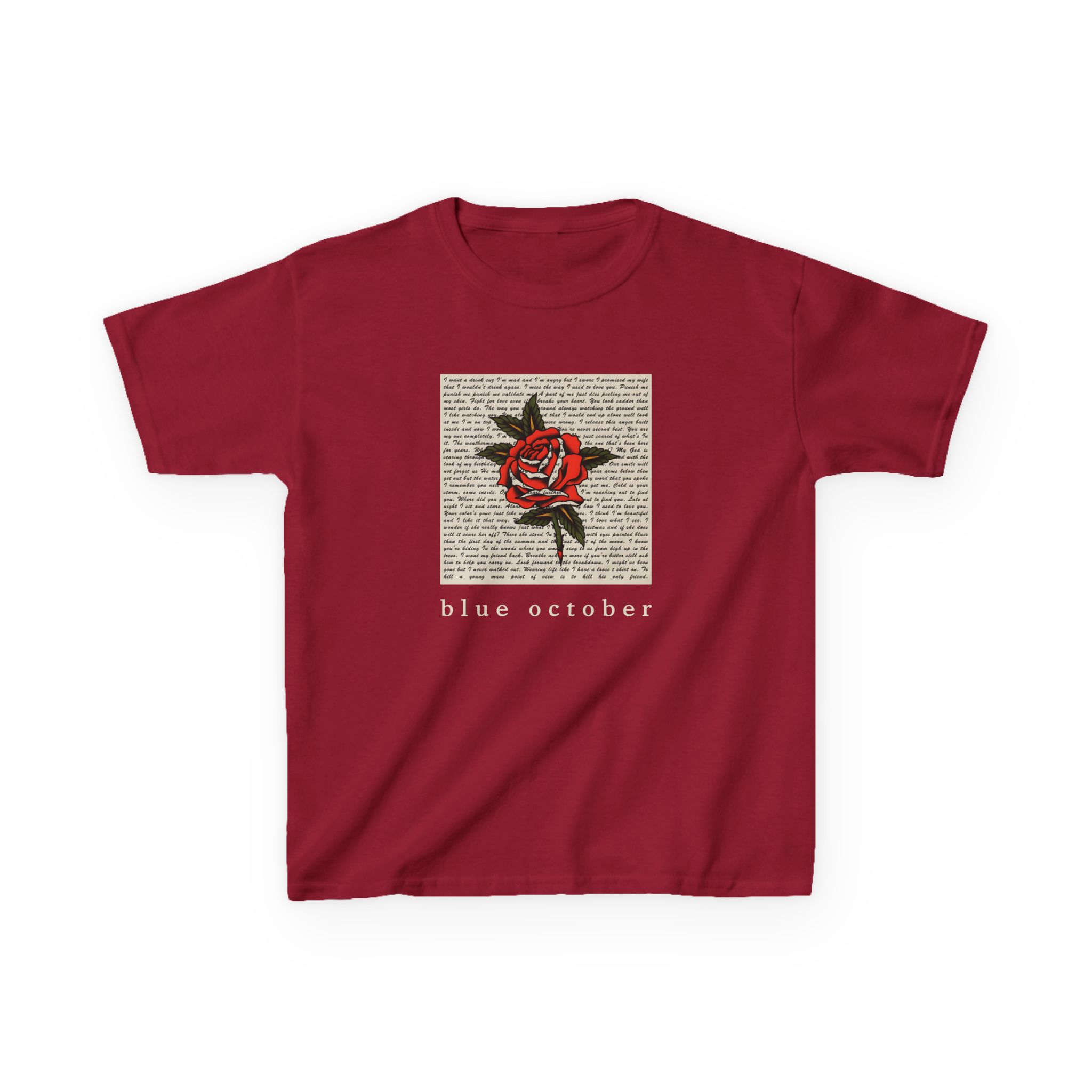 Blue October Rose Lyric Kids Heavy Cotton™ Tee - Image 15
