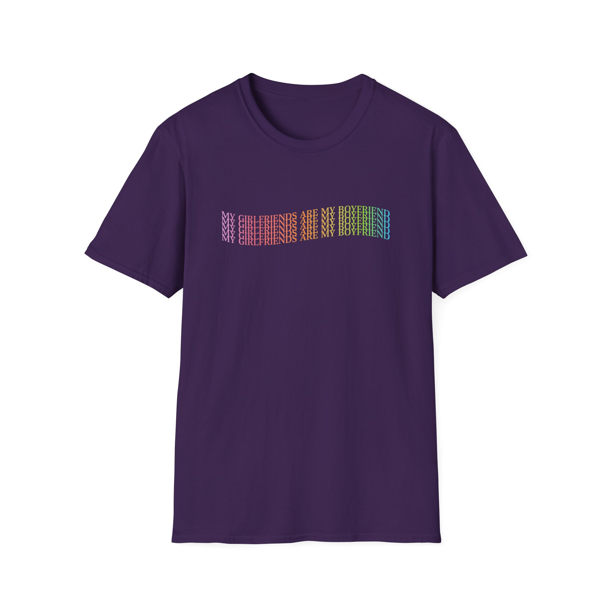 D L My Girlfriends Are My Boyfriend Pride Unisex Softstyle T-Shirt - Image 15