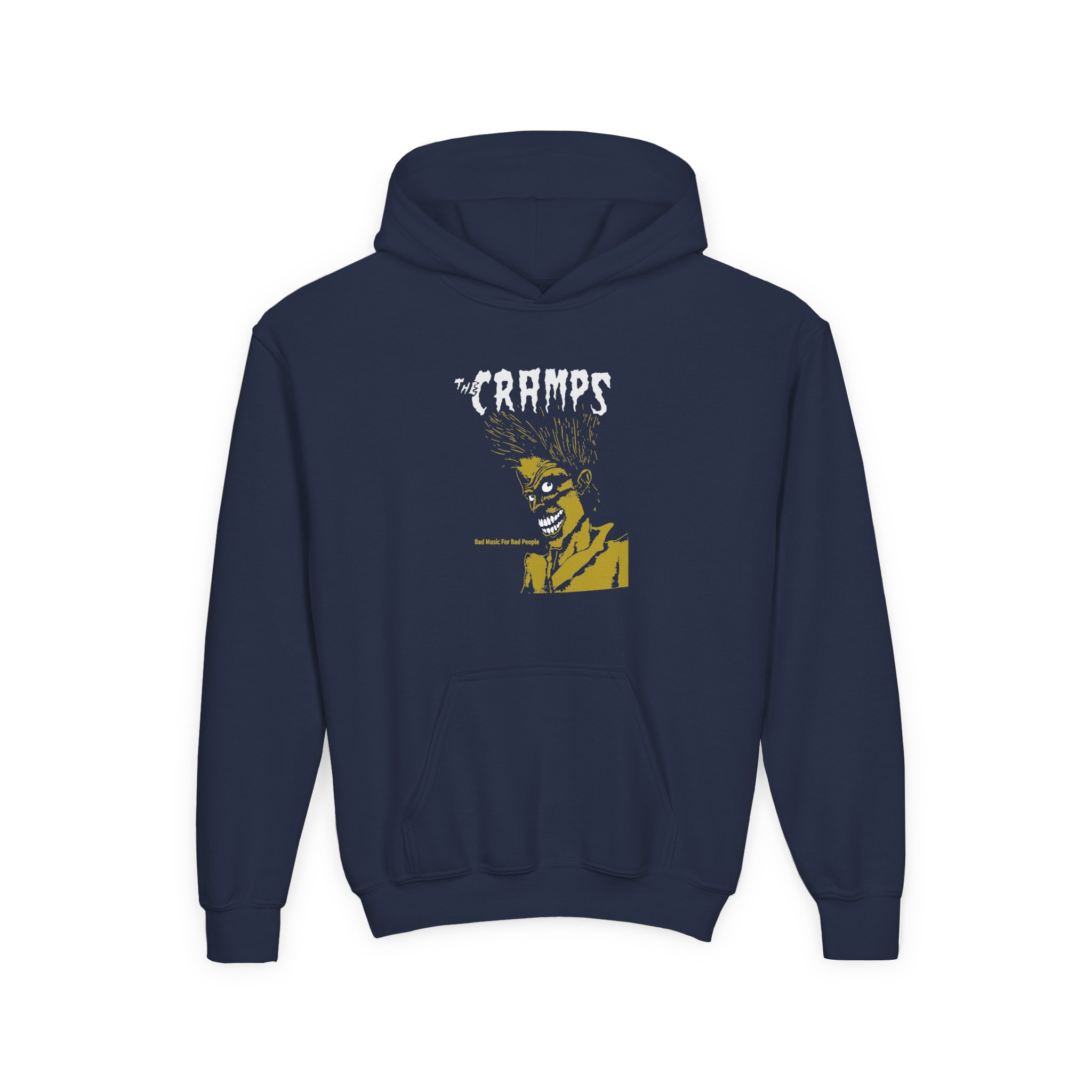 The Cramps Bad Music for Bad People Youth Heavy Blend Hooded Sweatshirt - Image 5