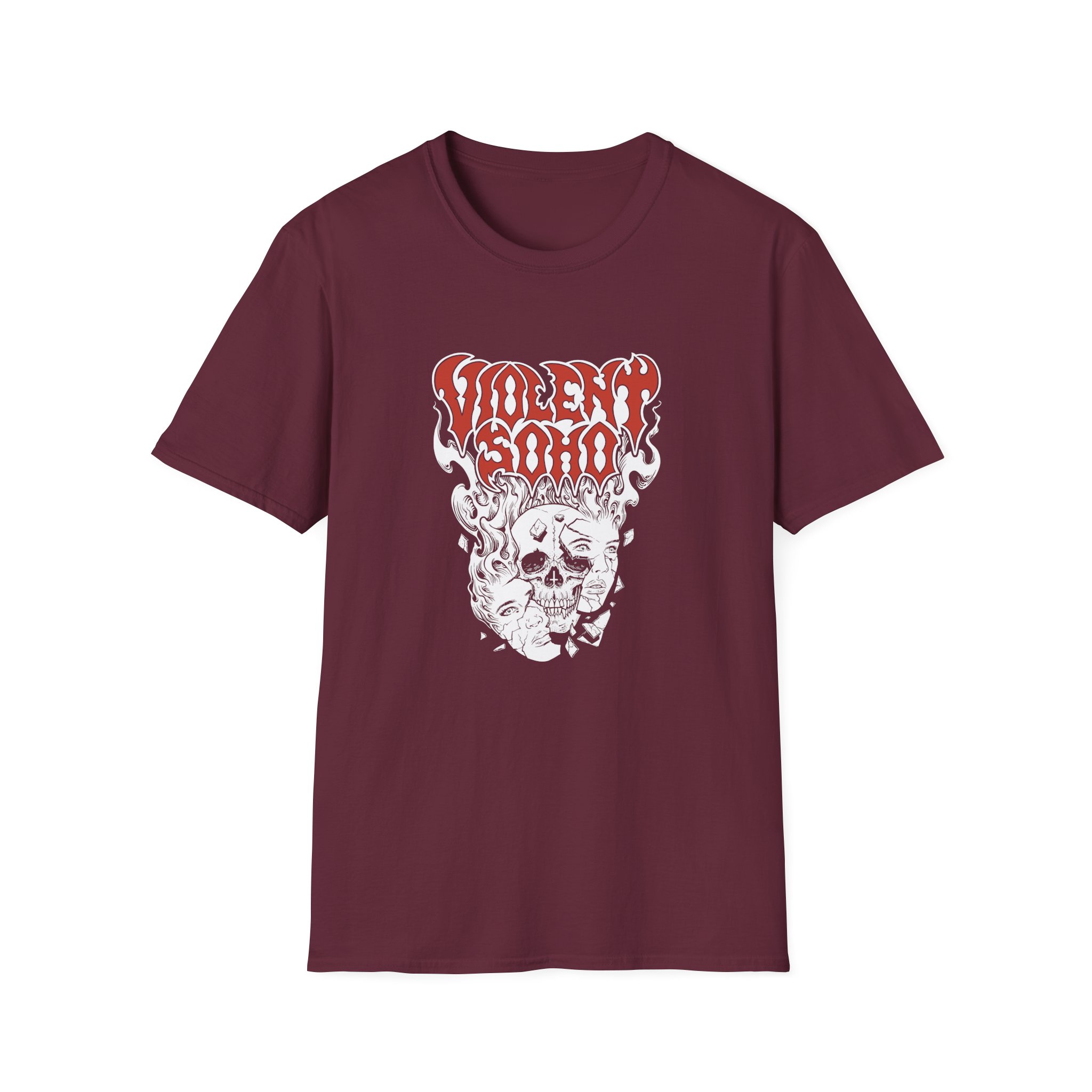 Violent Soho Murdoch Skull Unisex Softstyle T-Shirt - Image 3