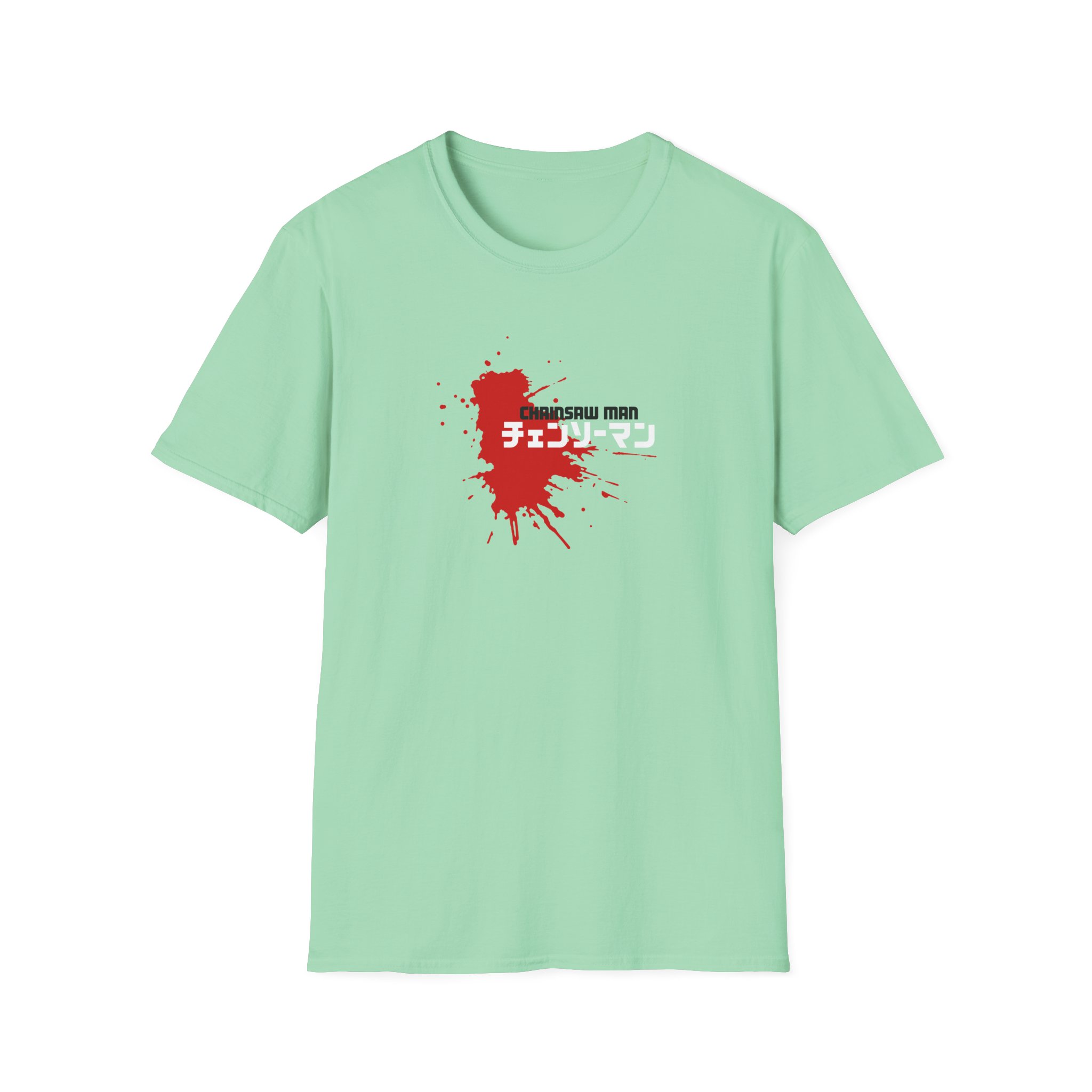 Chainsaw Man Power Grey Melange Unisex Softstyle T-Shirt - Image 9
