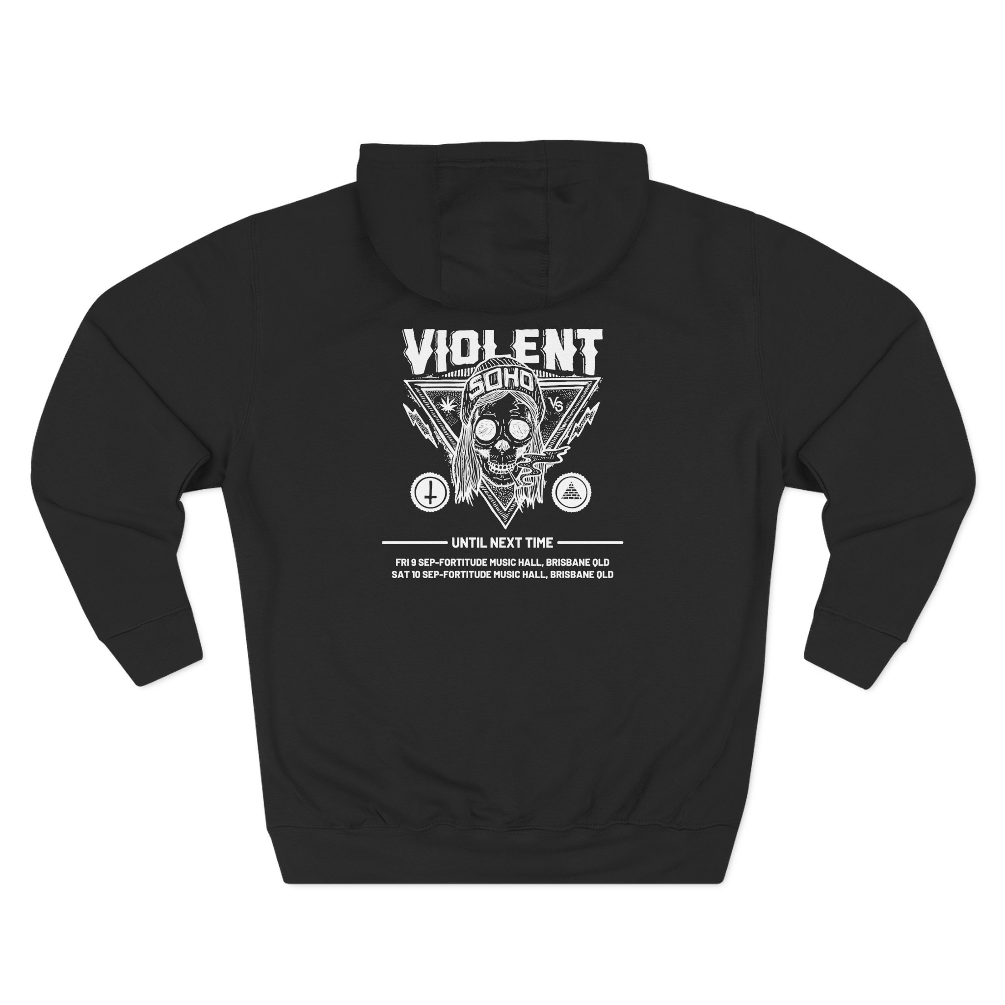 Violent Soho Until Next Time Blazin' Skull Three-Panel Fleece Hoodie - Image 4