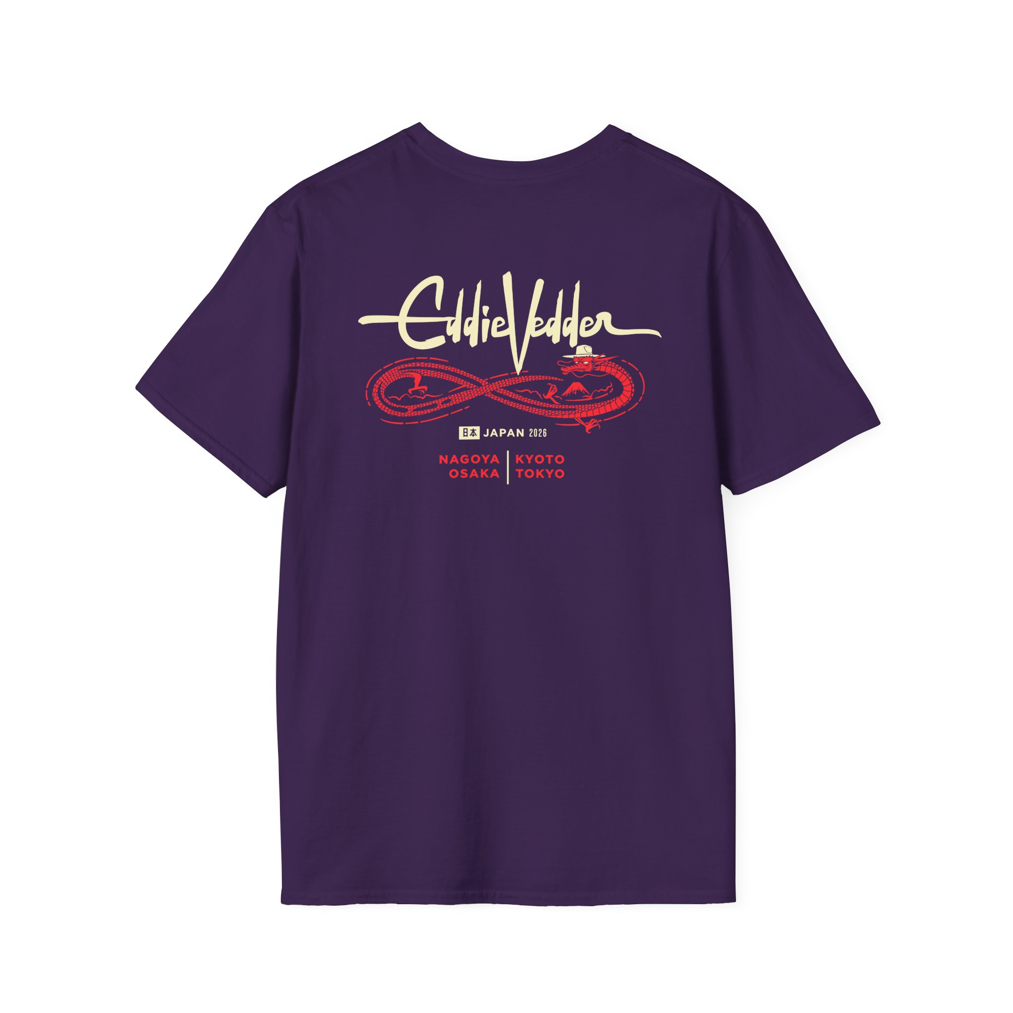 Eddie Vedder Figure 8 Dragon Unisex Softstyle T-Shirt - Image 14