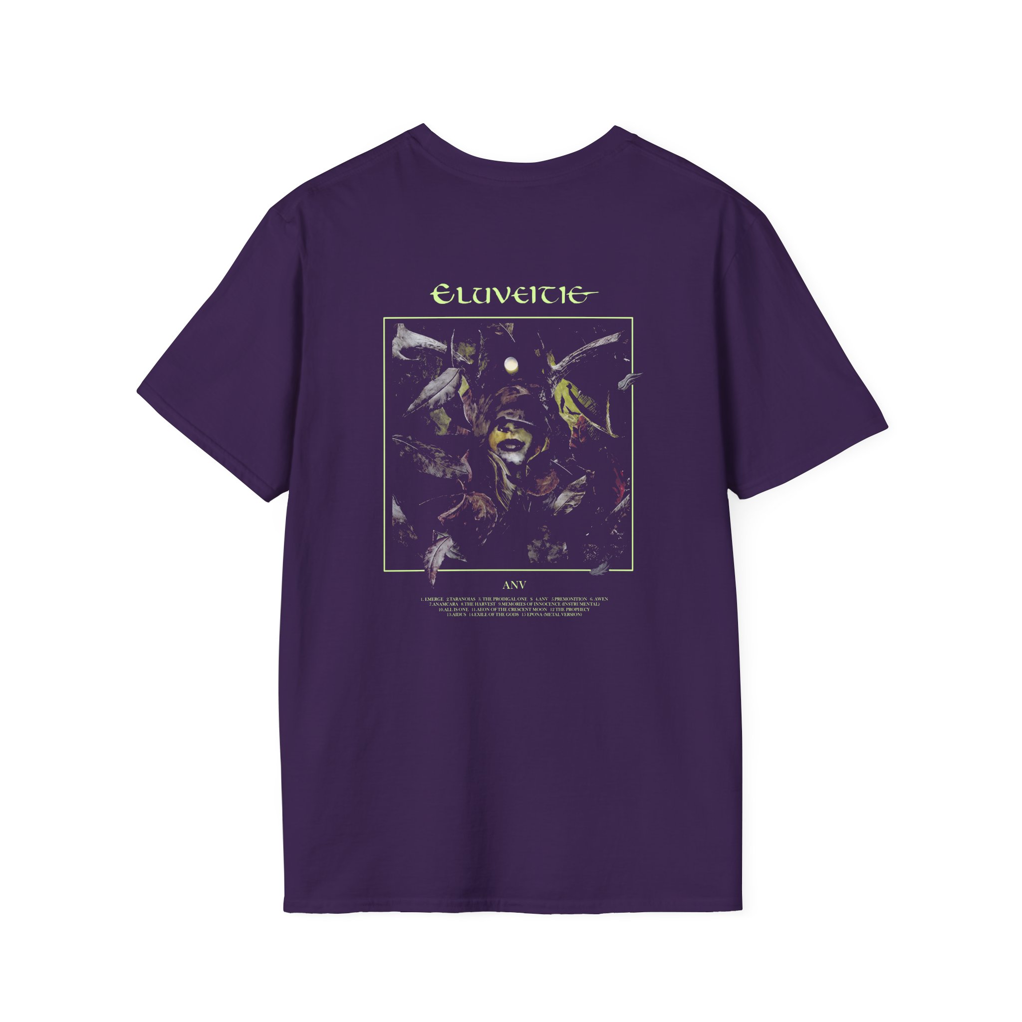 Eluveitie Leaves Unisex Softstyle T-Shirt - Image 8